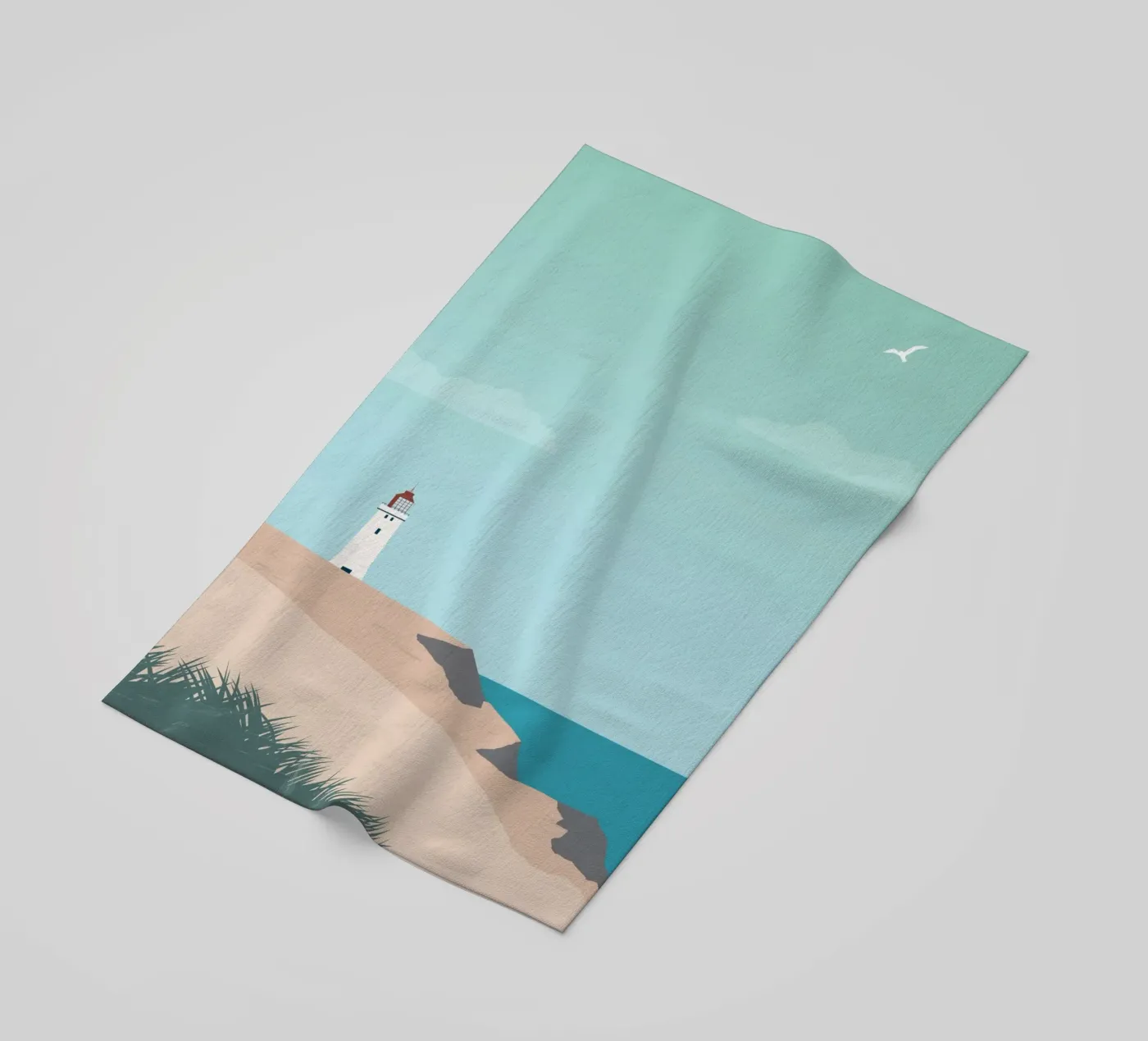 Lighthouse beach towel by Katinka Reinke