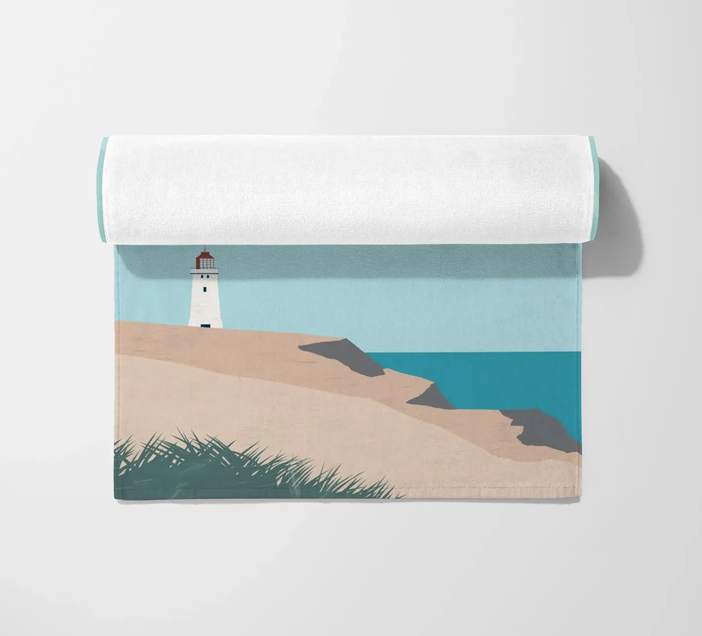 Lighthouse beach towel by Katinka Reinke