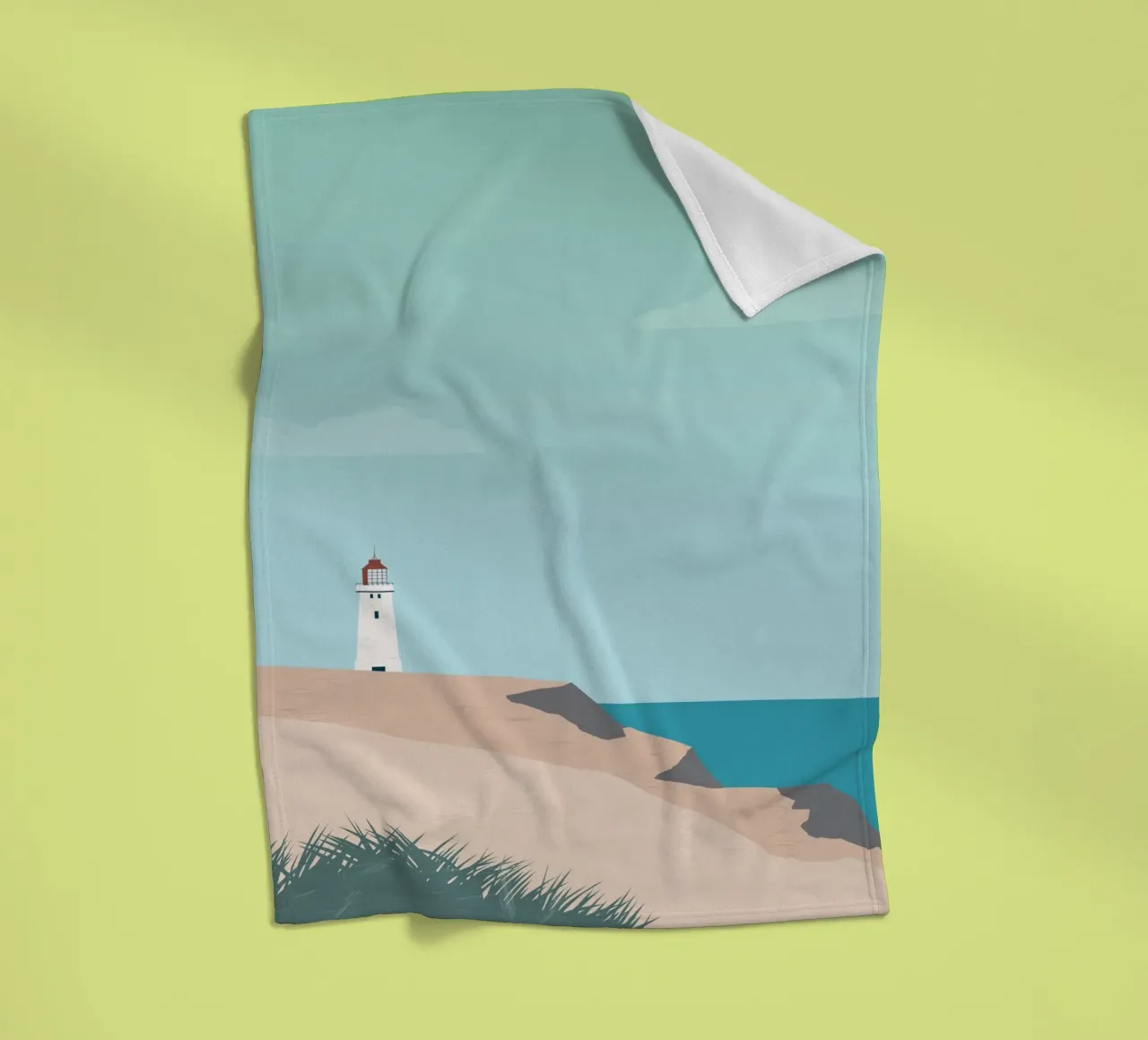Lighthouse fleece blanket by Katinka Reinke