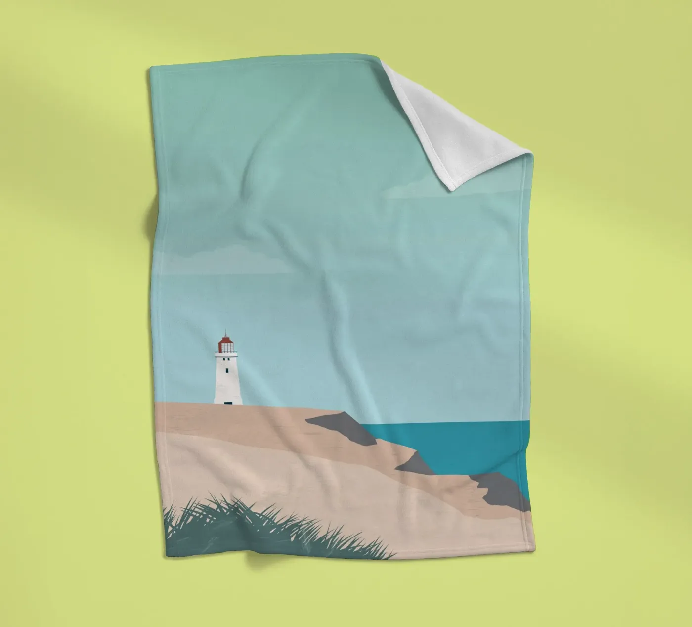 Lighthouse fleece blanket by Katinka Reinke