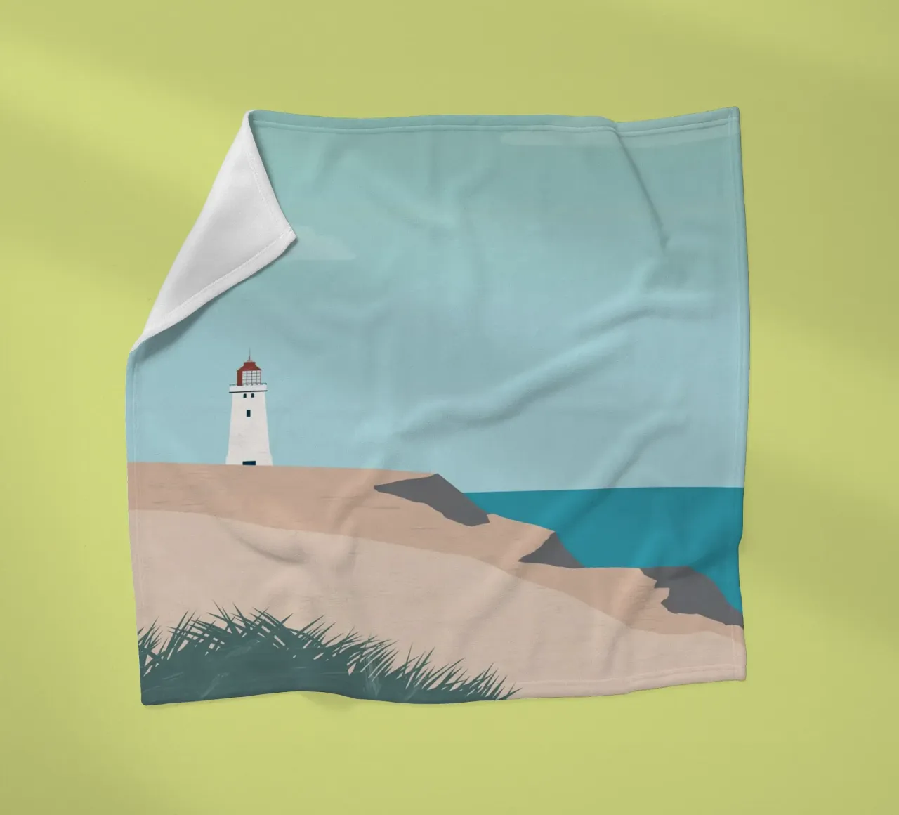 Lighthouse fleece blanket by Katinka Reinke