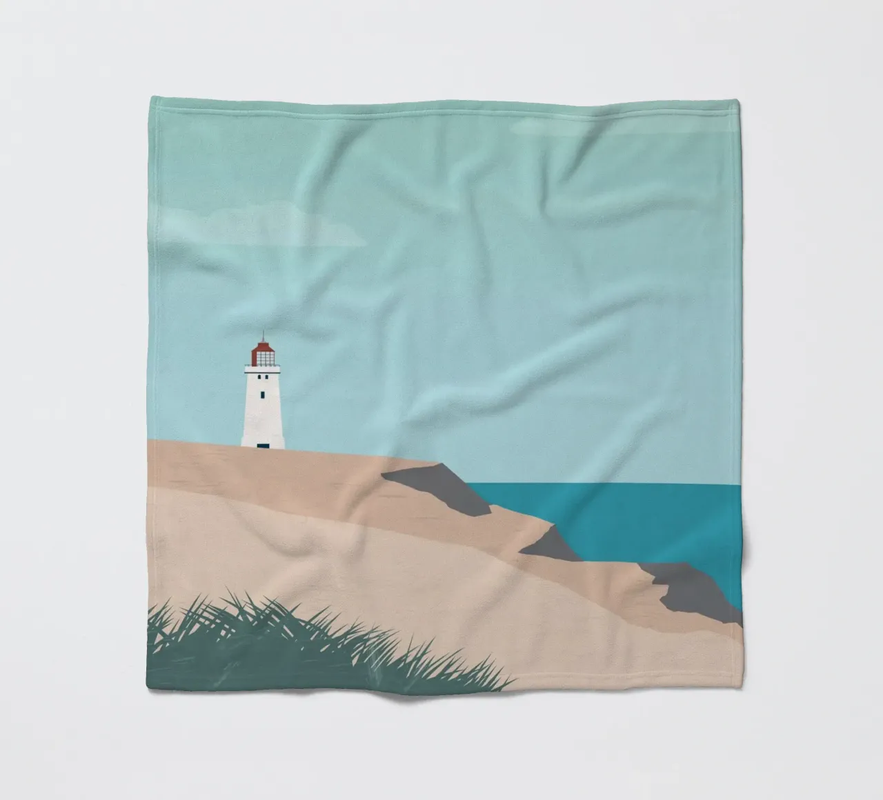 Lighthouse fleece blanket by Katinka Reinke