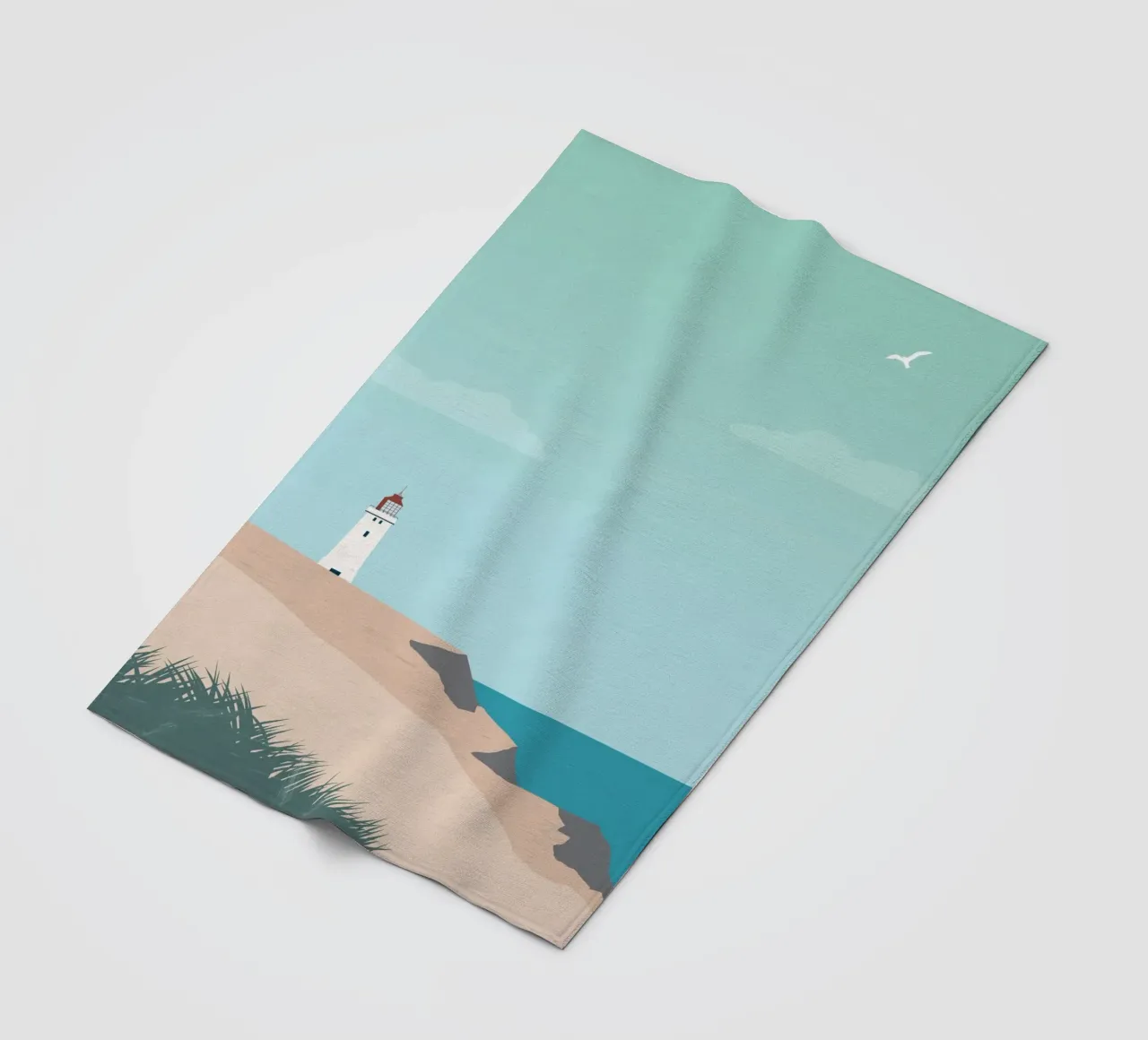 Lighthouse fleece blanket by Katinka Reinke