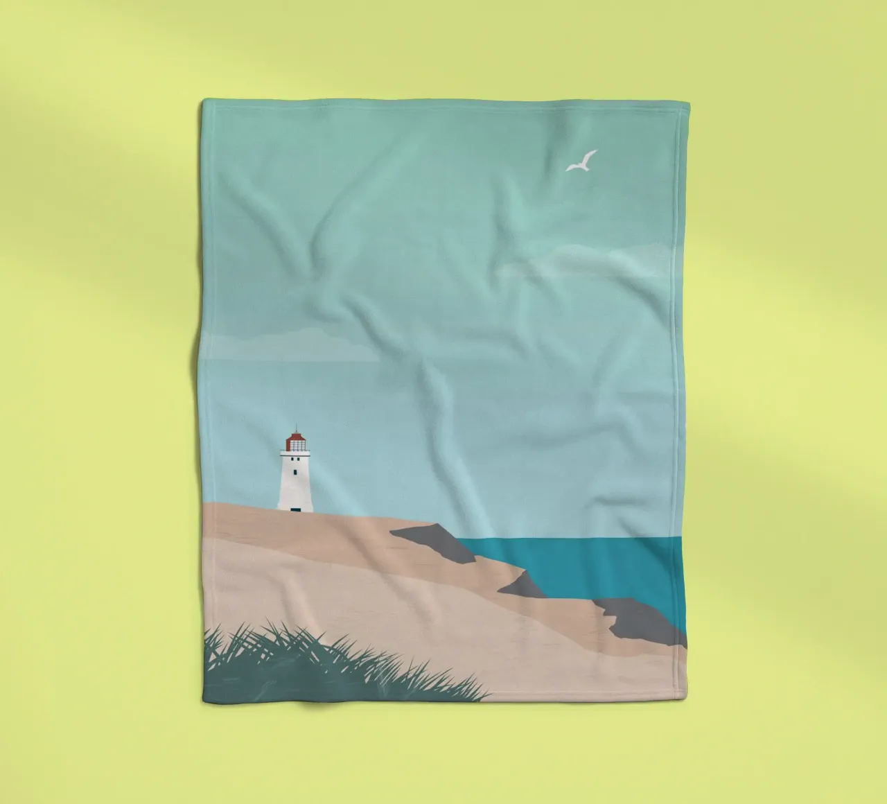 Lighthouse fleece blanket by Katinka Reinke