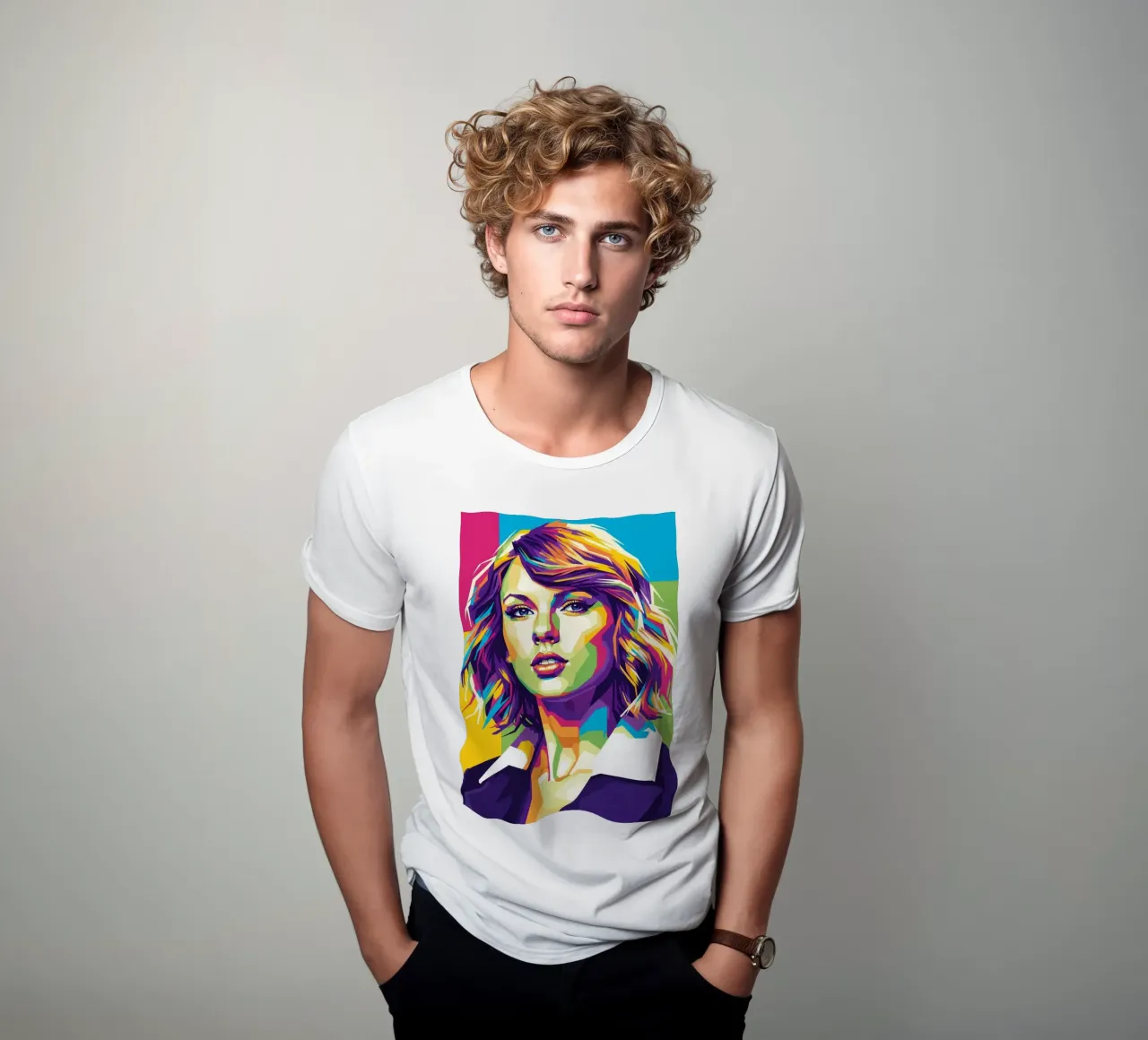 Taylor Swift - WPAP art style (3) t-shirt by Hantamrata