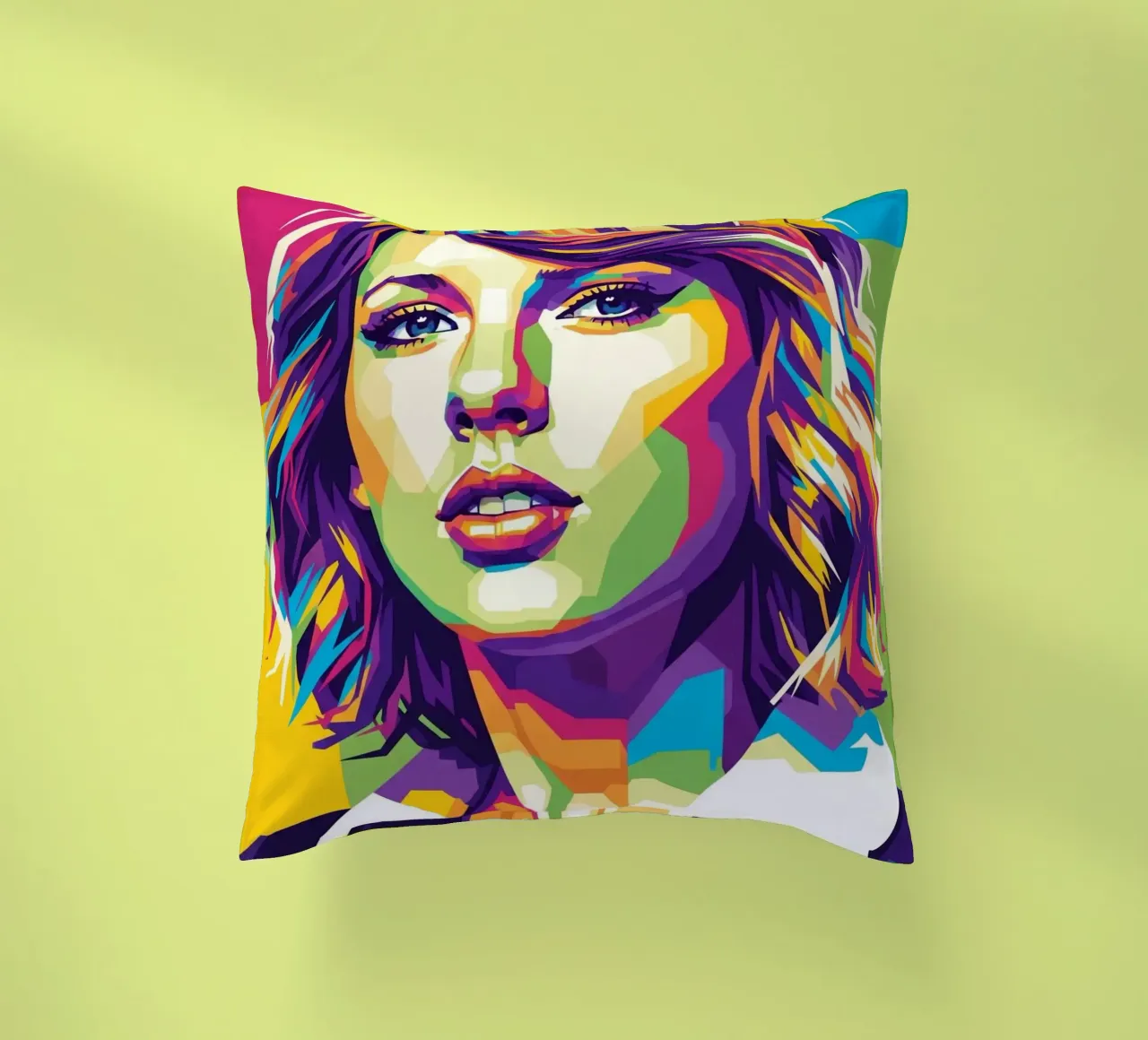 Taylor Swift - WPAP art style (3) decorative cushion by Hantamrata