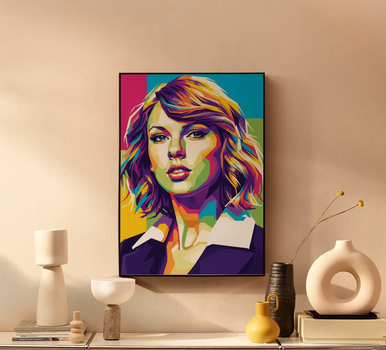 Taylor Swift - WPAP art style (3) Alu-Dibond von Hantamrata