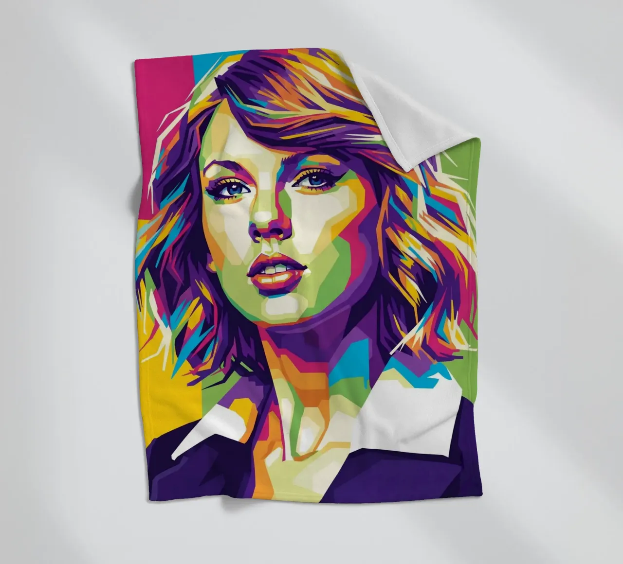 Taylor Swift - WPAP art style (3) Fleecedecke von Hantamrata