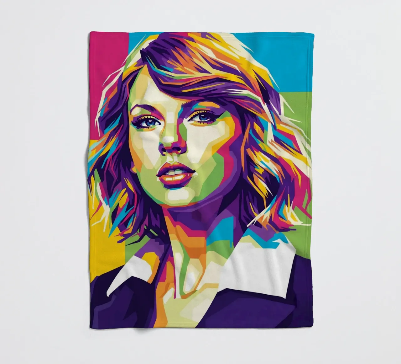 Taylor Swift - WPAP art style (3) Fleecedecke von Hantamrata