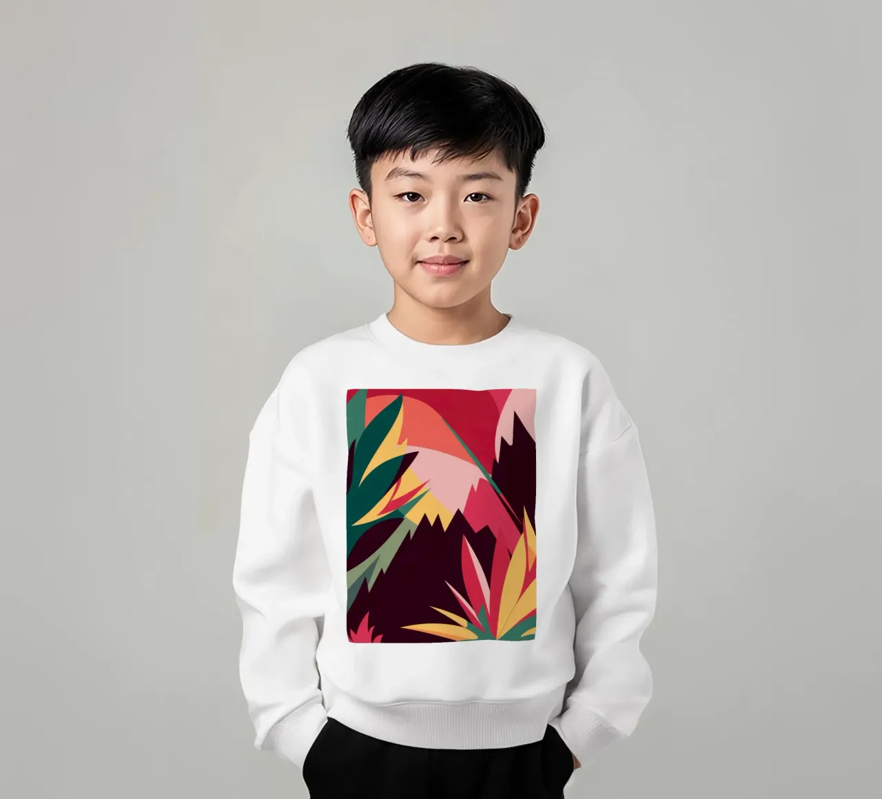 Abstract Alpine Flora kids sweatshirt by Bring Haven
