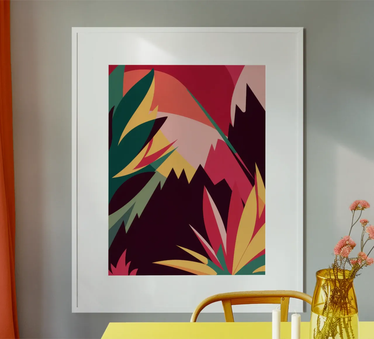Abstract Alpine Flora poster by Bring Haven