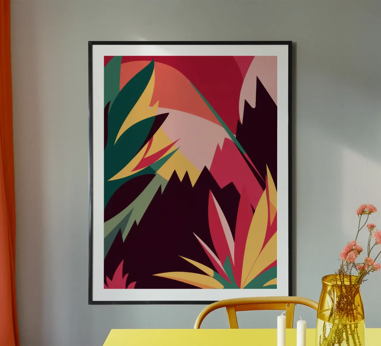 Abstract Alpine Flora poster by Bring Haven