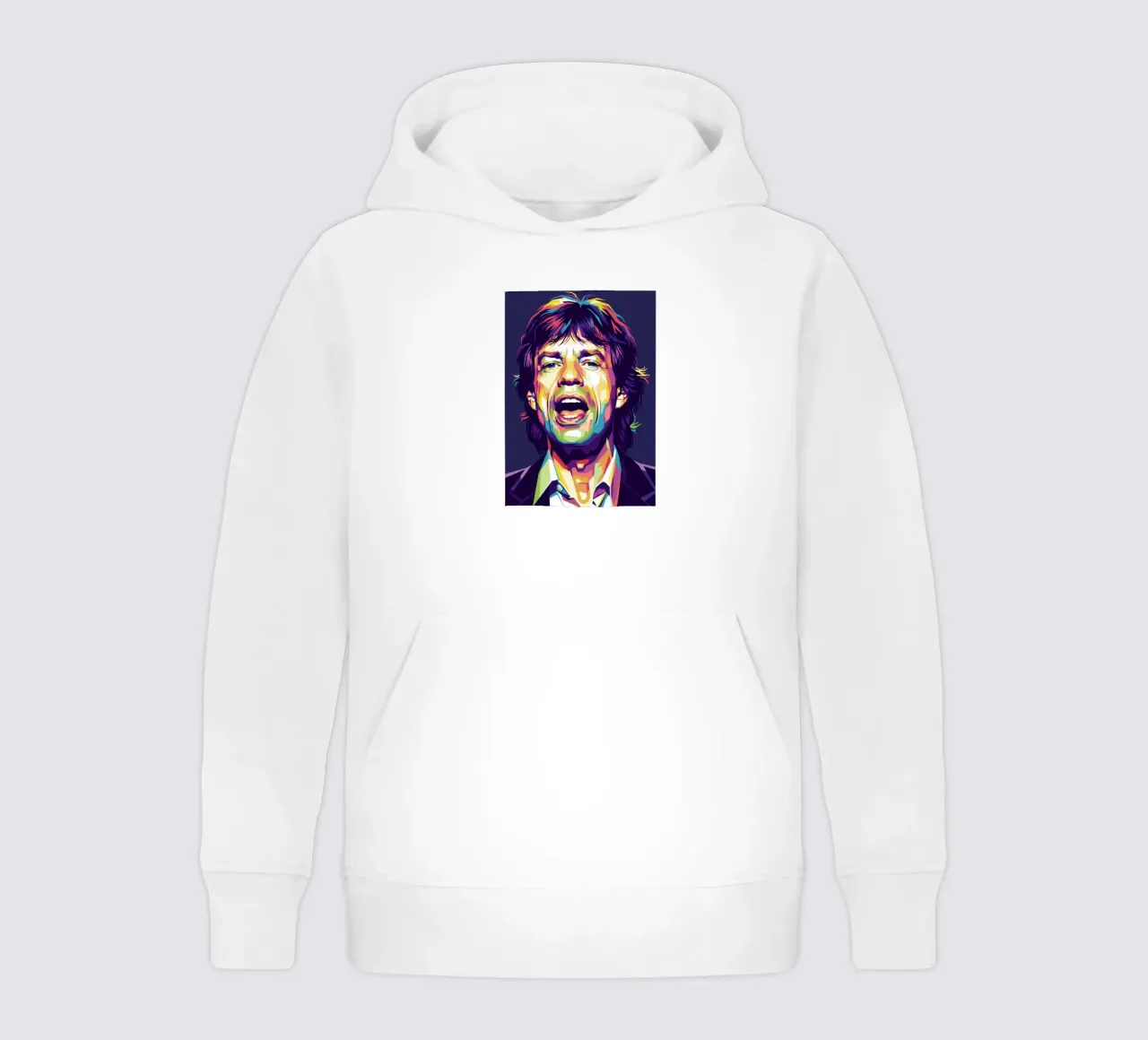 Mick Jagger with the iconic style sudadera con capucha para niño de Hantamrata