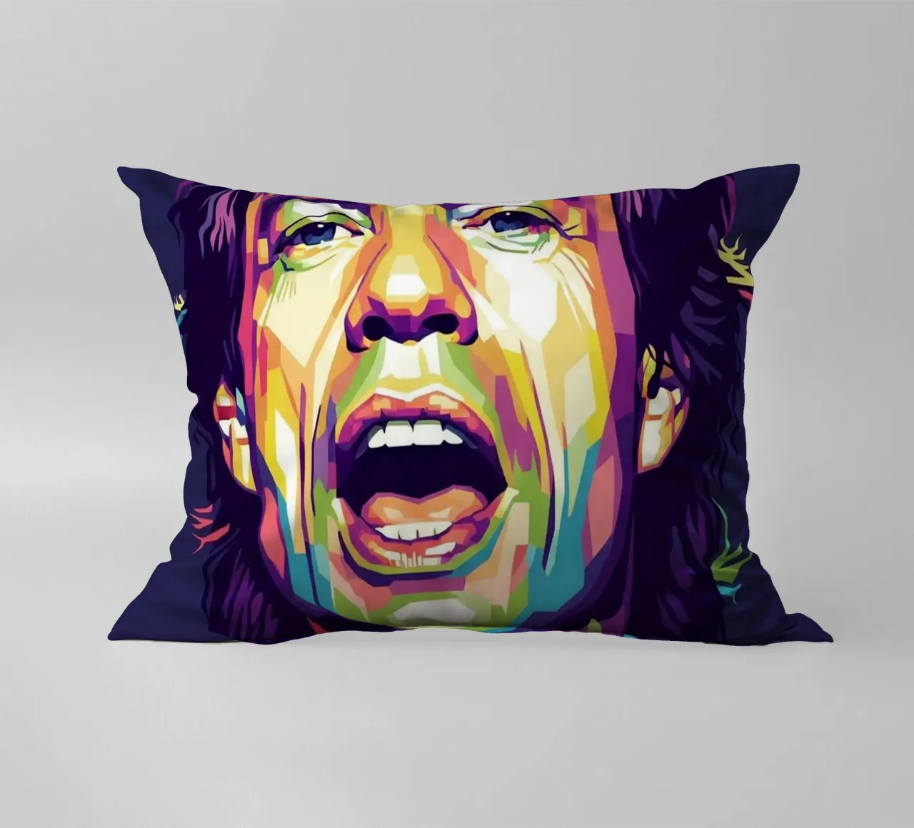 Mick Jagger with the iconic style cuscino da Hantamrata