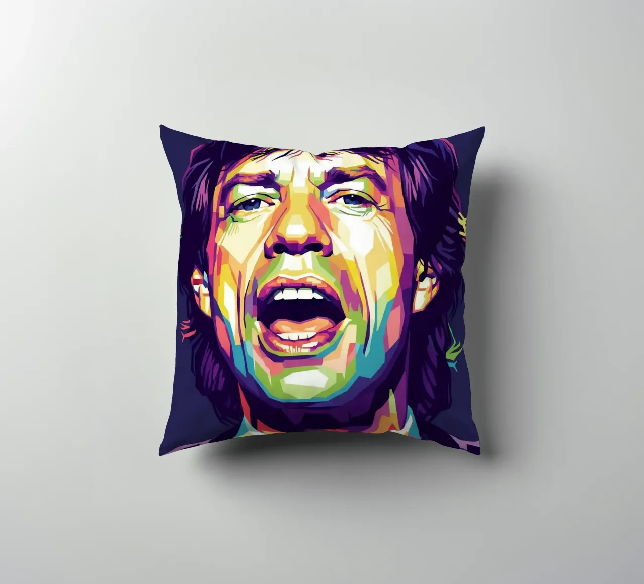 Mick Jagger with the iconic style cuscino da Hantamrata