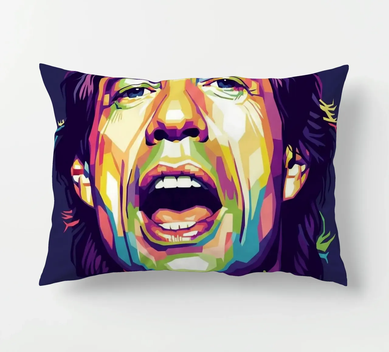 Mick Jagger with the iconic style cuscino da Hantamrata
