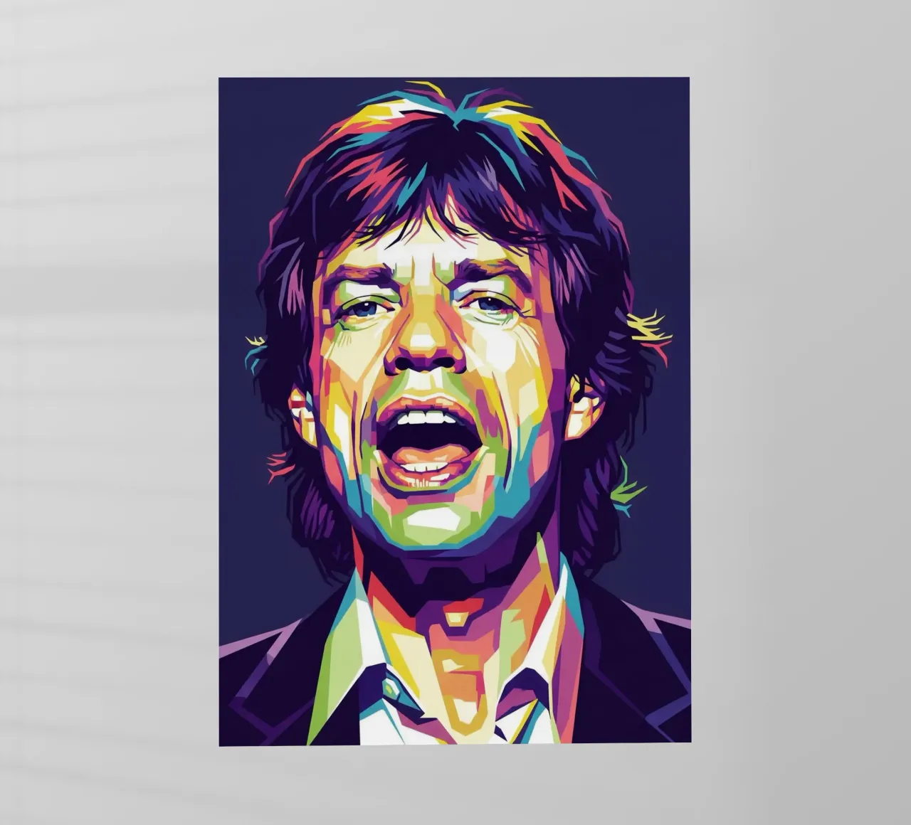 Mick Jagger with the iconic style pellicola backlit da Hantamrata