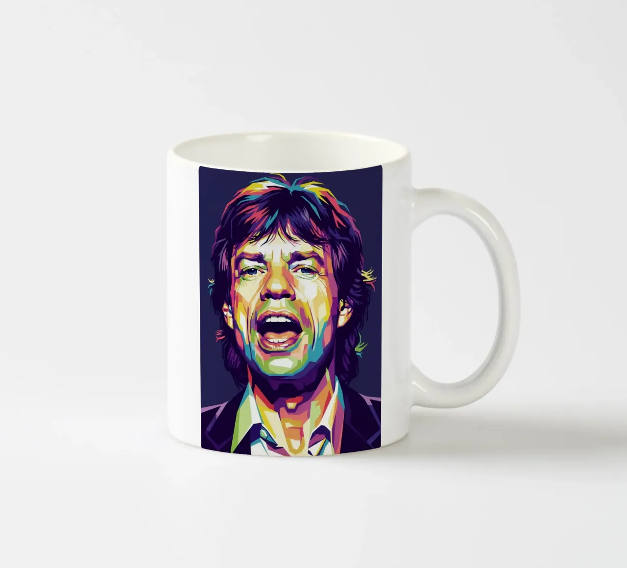 Mick Jagger with the iconic style tazza in ceramica da Hantamrata