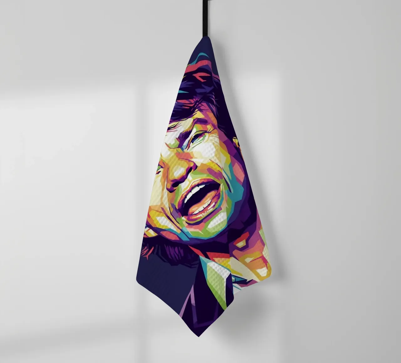 Mick Jagger with the iconic style paño de cocina de Hantamrata