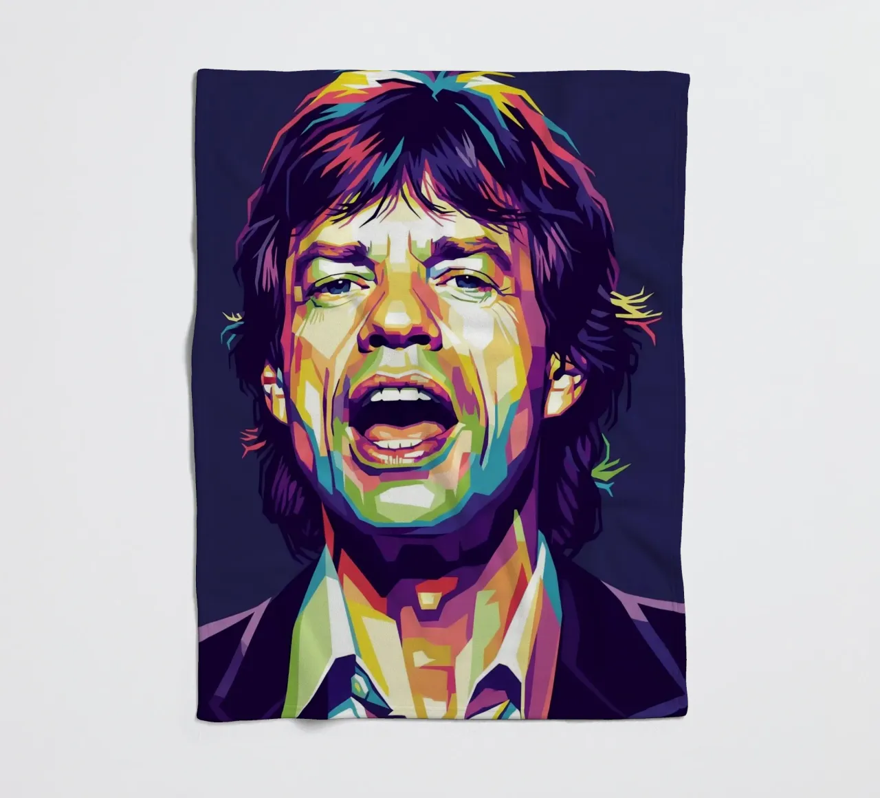Mick Jagger with the iconic style coperta in pile da Hantamrata