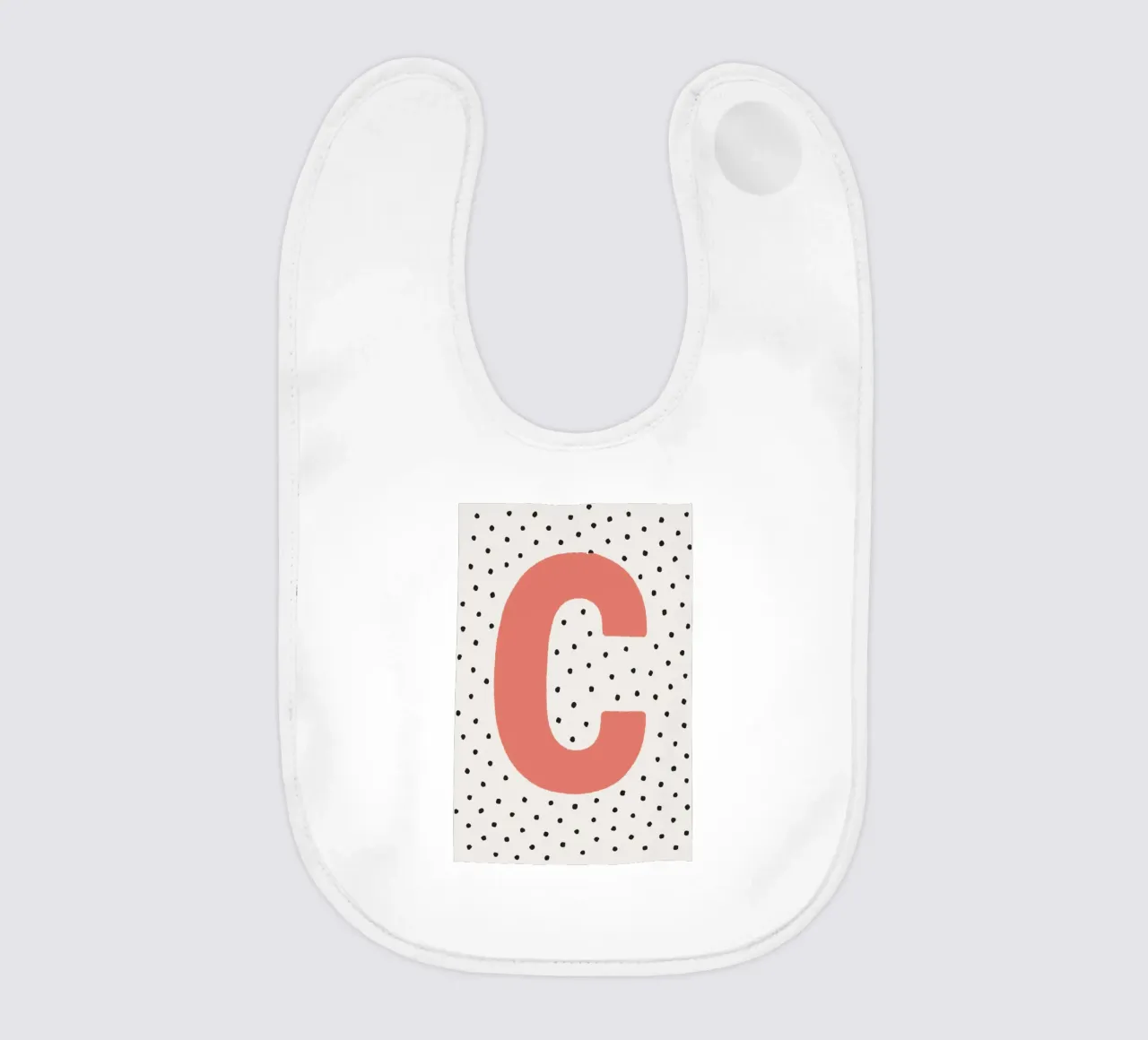 Lettera C con punti - Poster design tipografico bavaglino da KidzStudio
