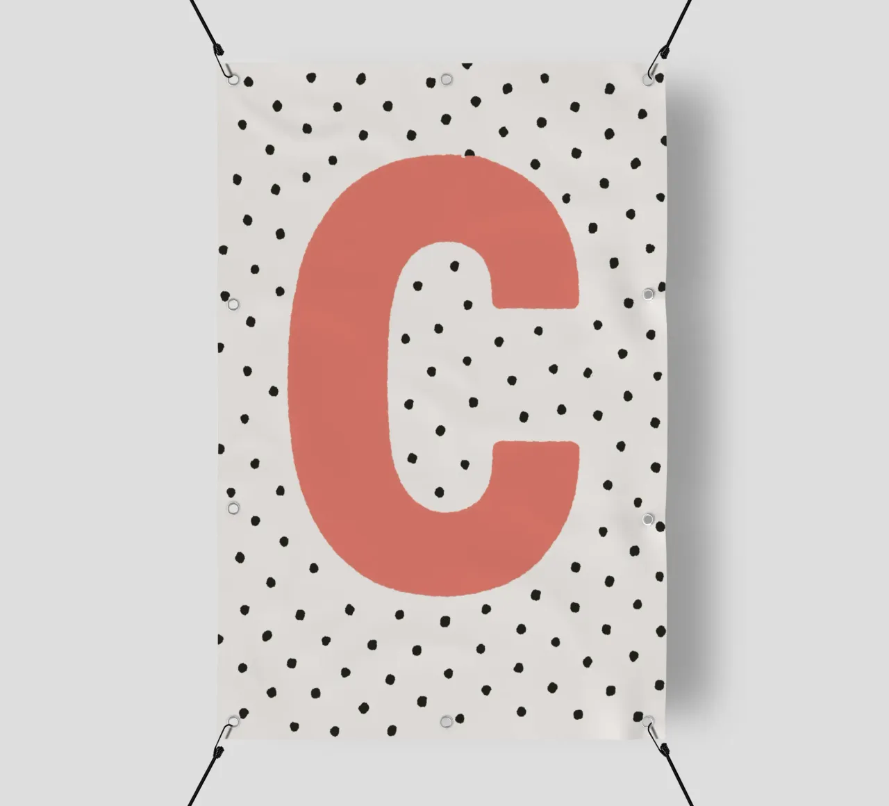 Lettera C con punti - Poster design tipografico telo in pvc da KidzStudio