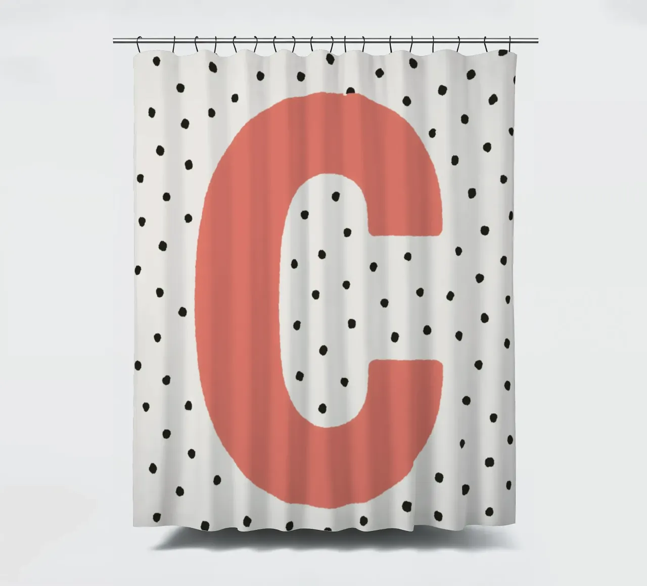 Lettera C con punti - Poster design tipografico tenda da doccia da KidzStudio