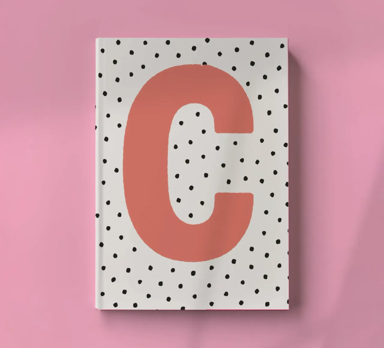 Letter C with dots - Typography Poster Design notebook by KidzStudio