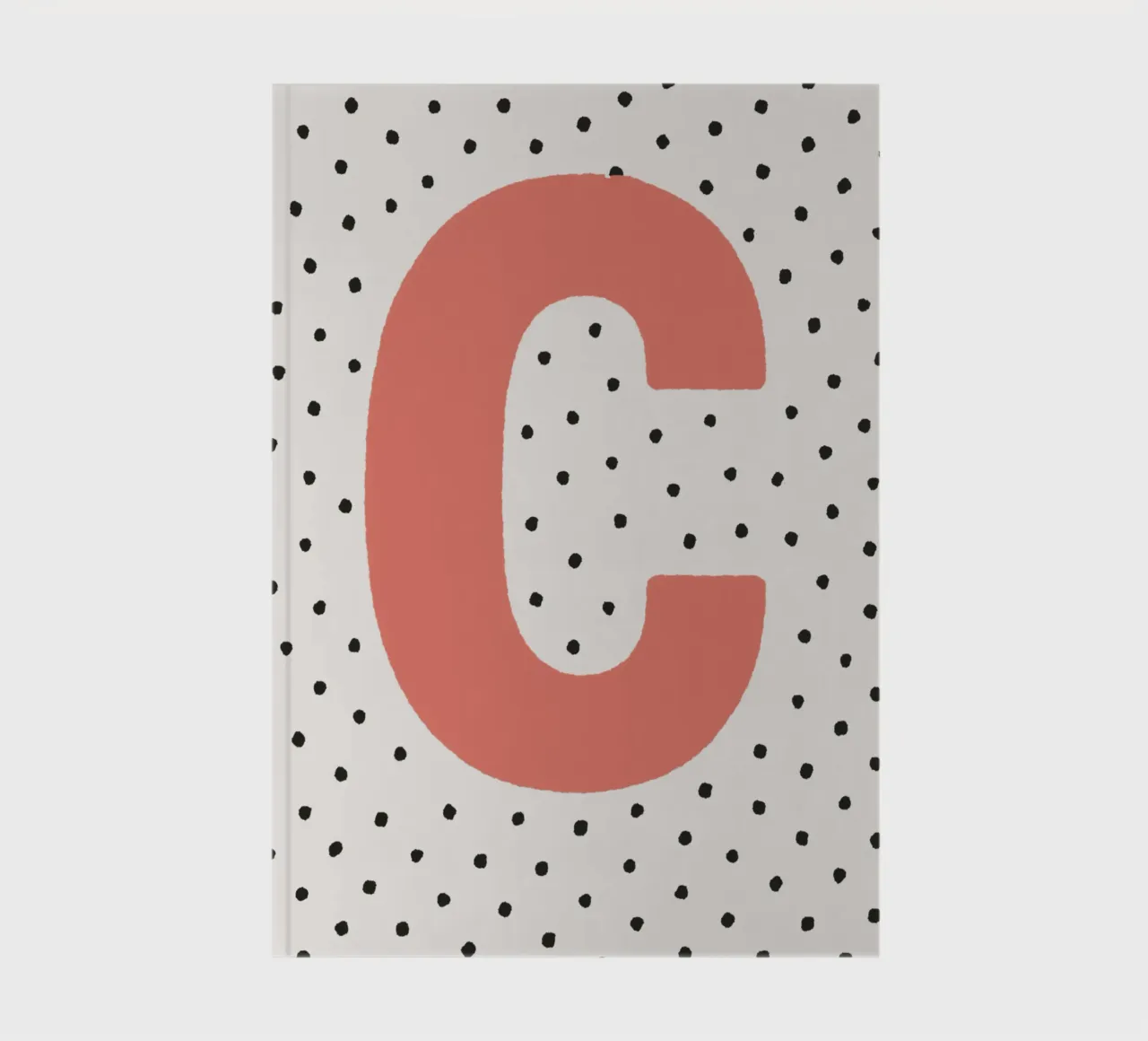 Letter C with dots - Typography Poster Design notebook by KidzStudio