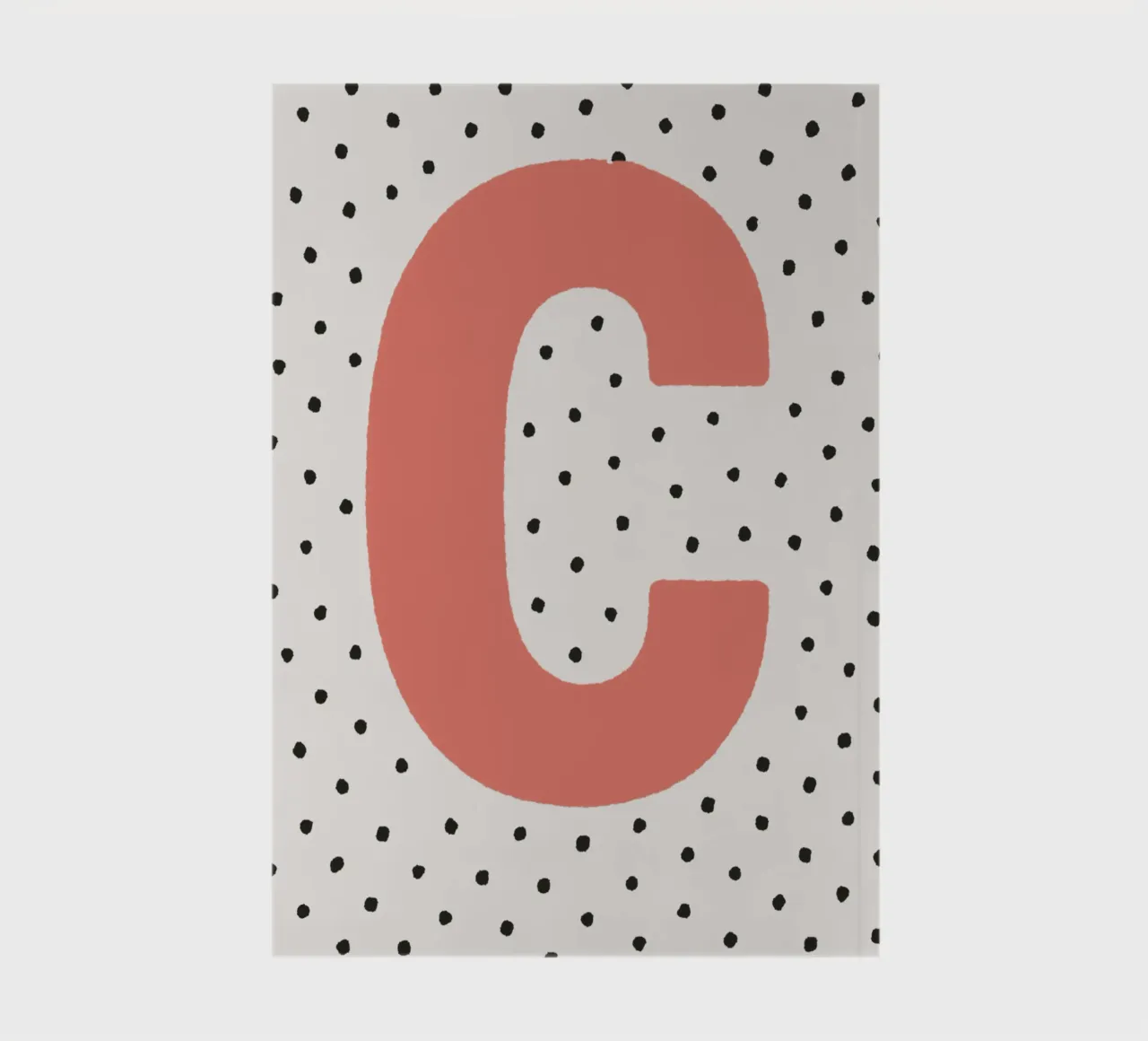 Letter C with dots - Typography Poster Design notebook by KidzStudio