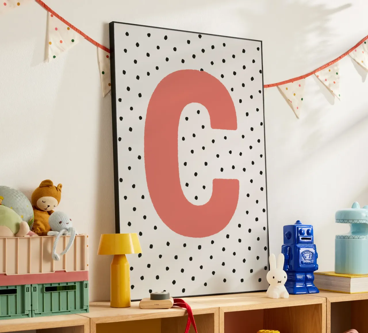 Lettera C con punti - Poster design tipografico pannello forex da KidzStudio