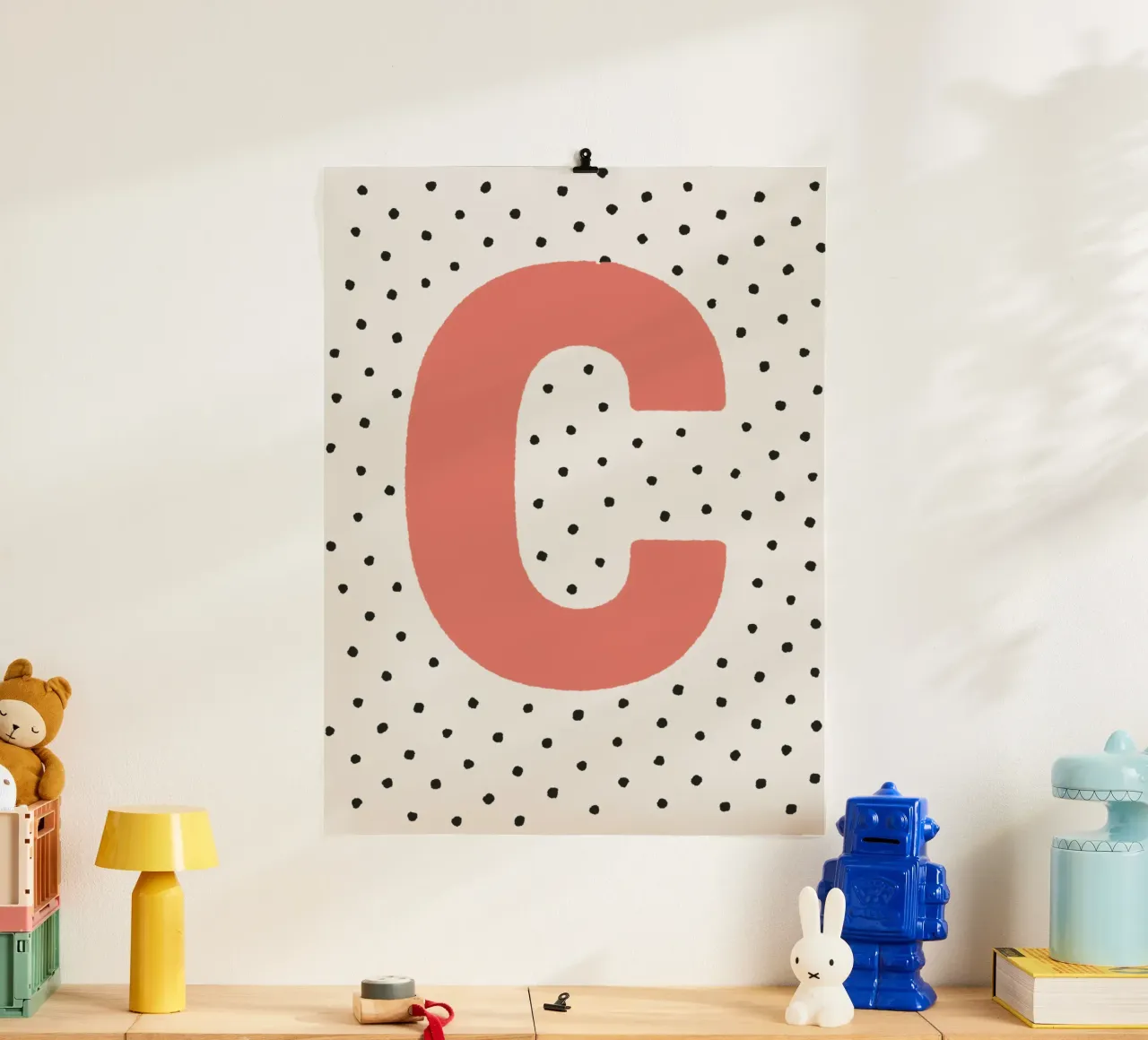 Lettera C con punti - Poster design tipografico carta hahnemühle da KidzStudio