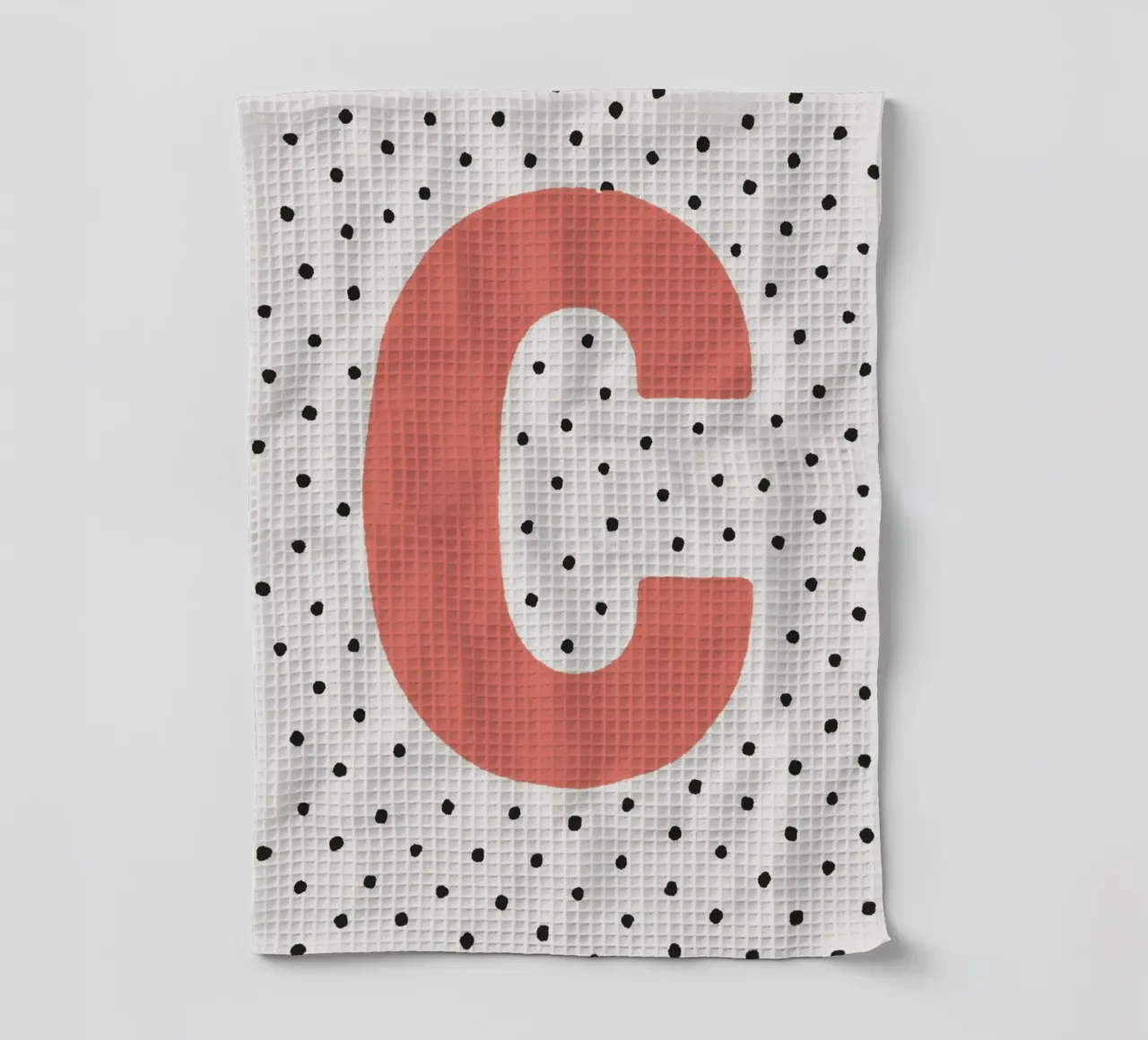 Lettre C avec points - Typographie Poster Design torchon de KidzStudio