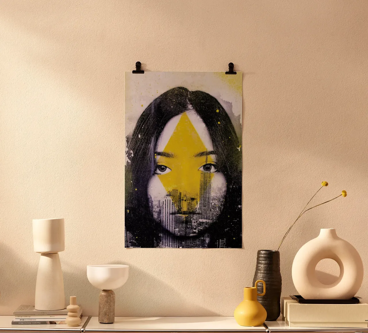 Losange poster con telaio in legno da Tameo