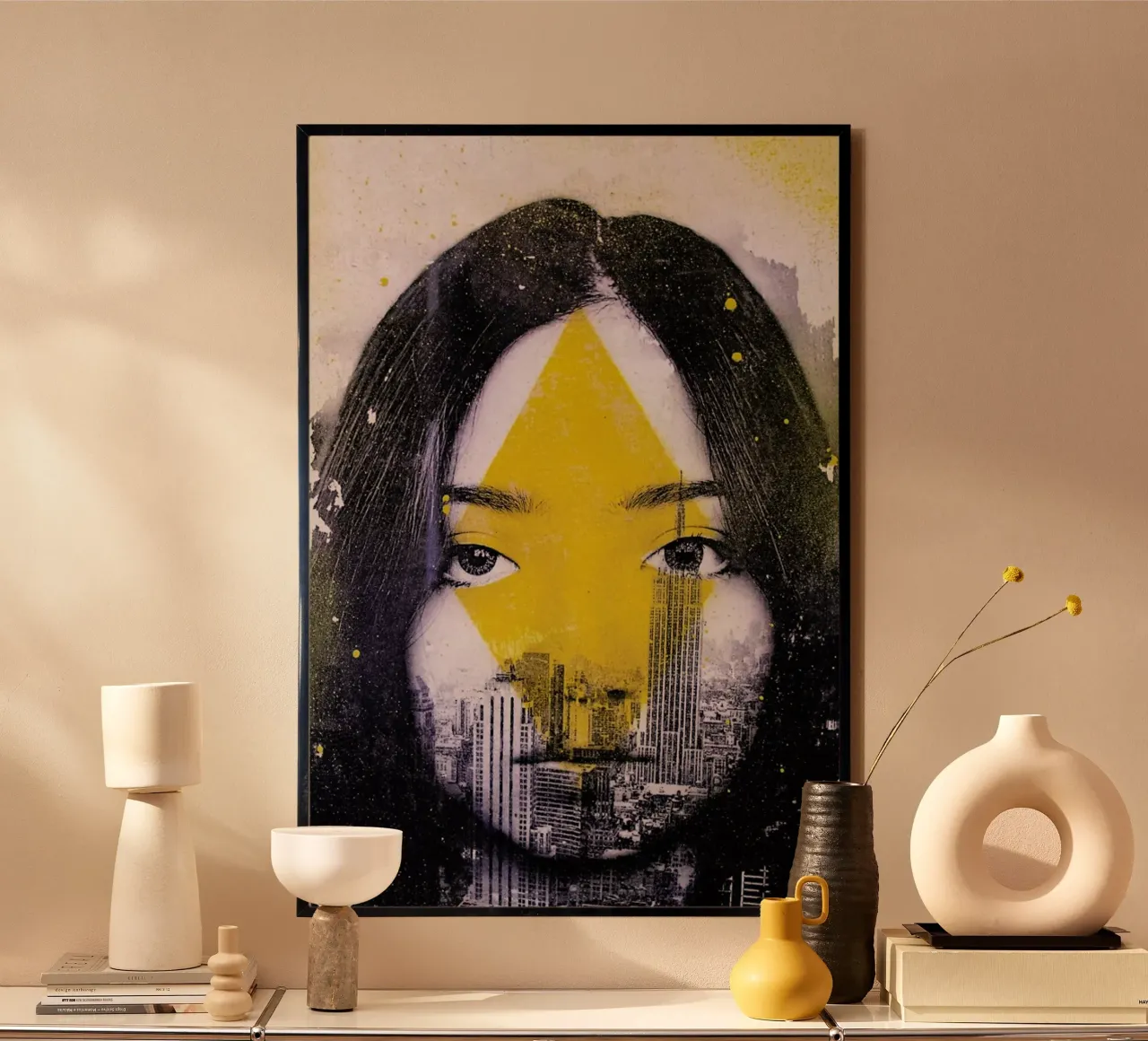 Losange poster con telaio in legno da Tameo