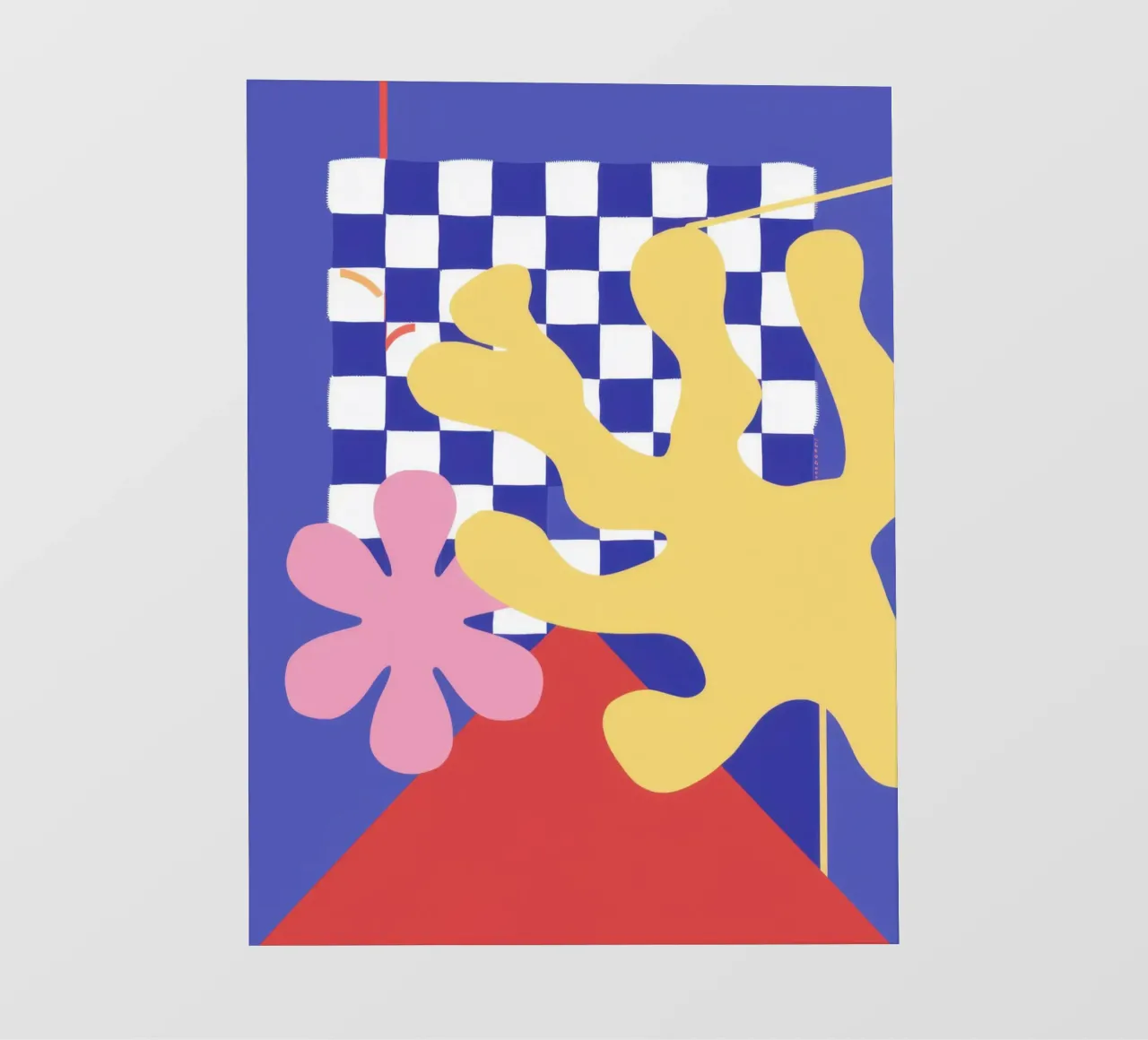 Flor de damero papel para pared de Bring Haven
