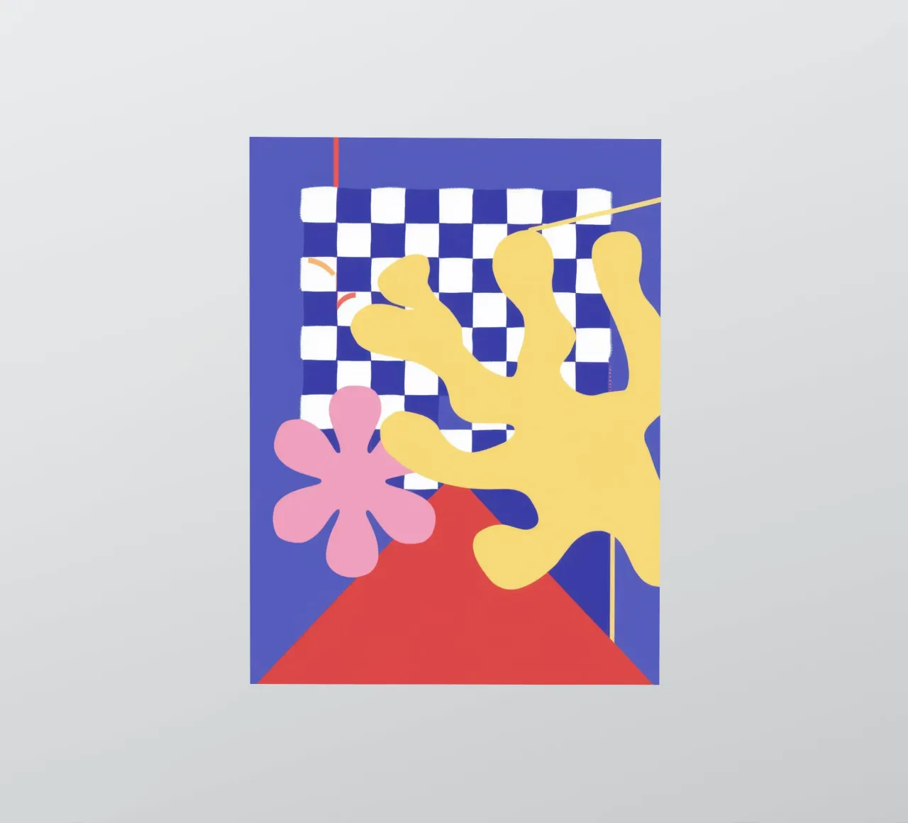Verspielte Schachbrettblüte Sticker von Bring Haven