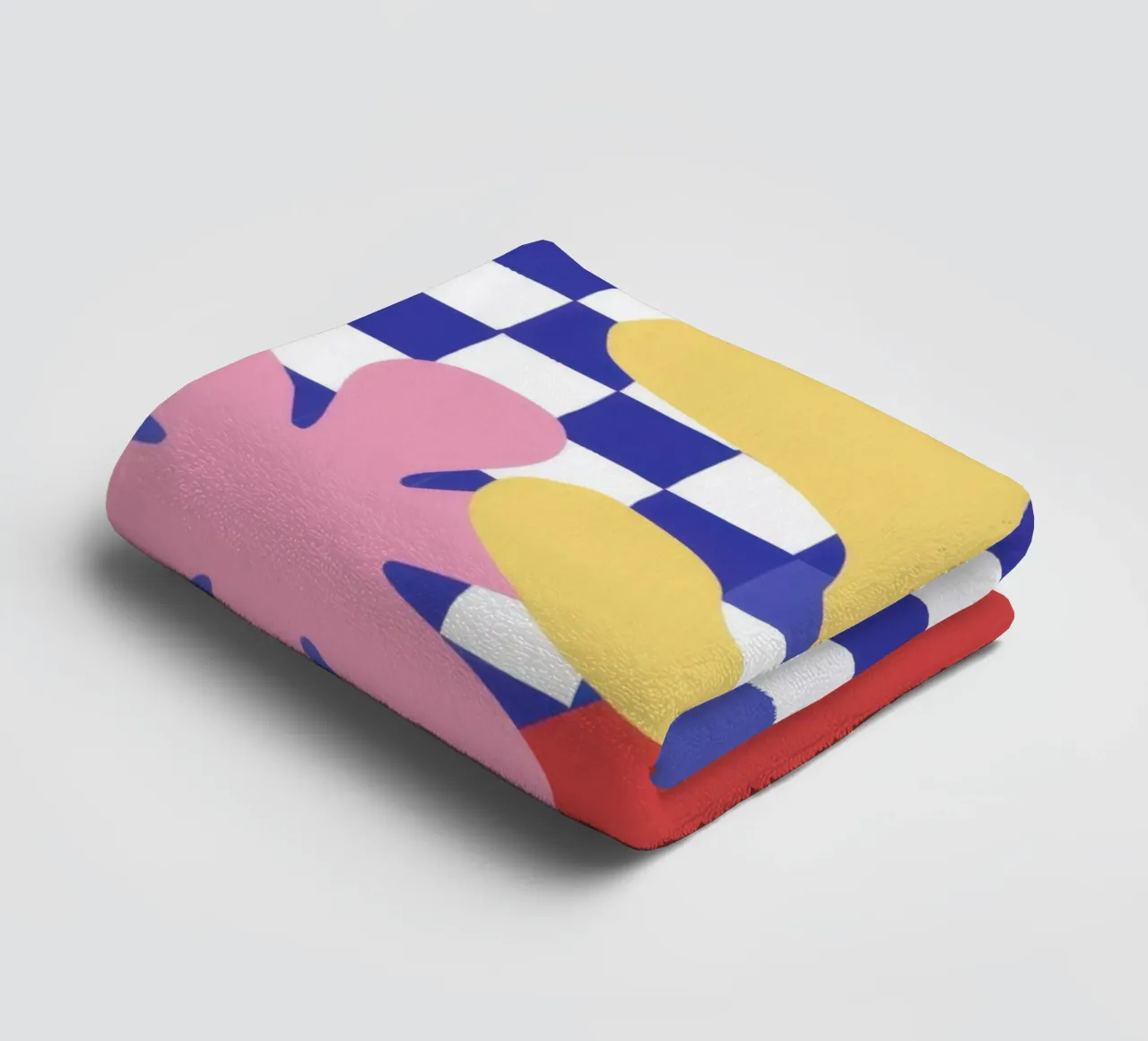 Speelse dambordbloei badhanddoek van Bring Haven