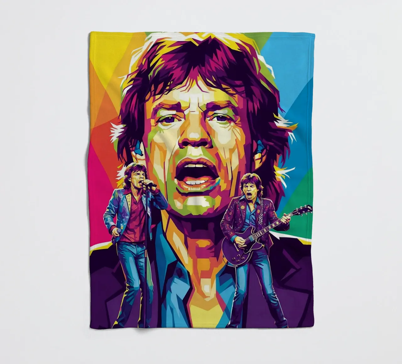 Mick Jagger performance (1) coperta in pile da Hantamrata