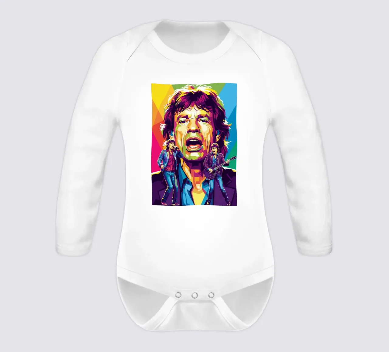 Mick Jagger performance (1) body neonato maniche lunghe da Hantamrata