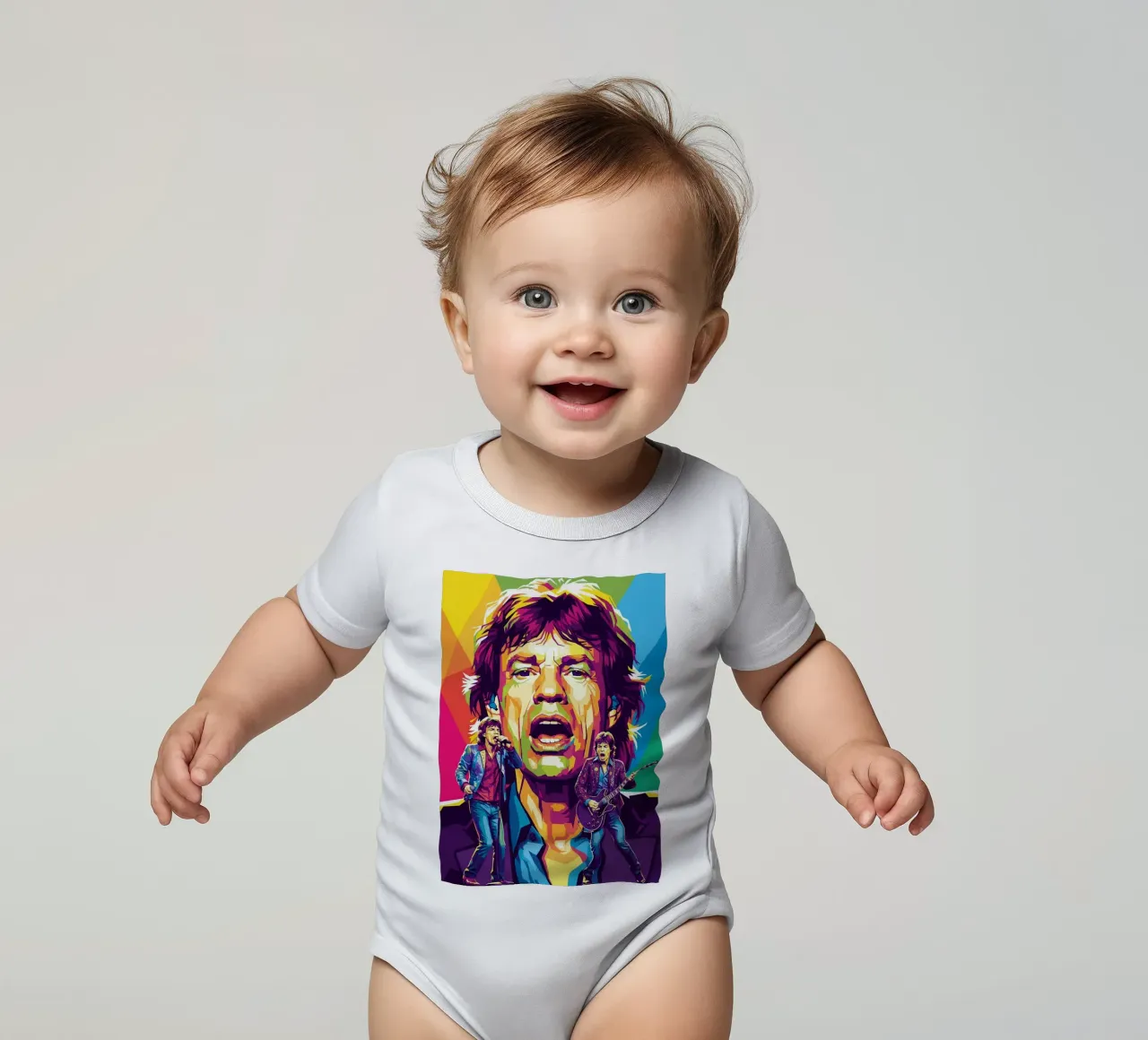 Mick Jagger performance (1) body neonato maniche corte da Hantamrata