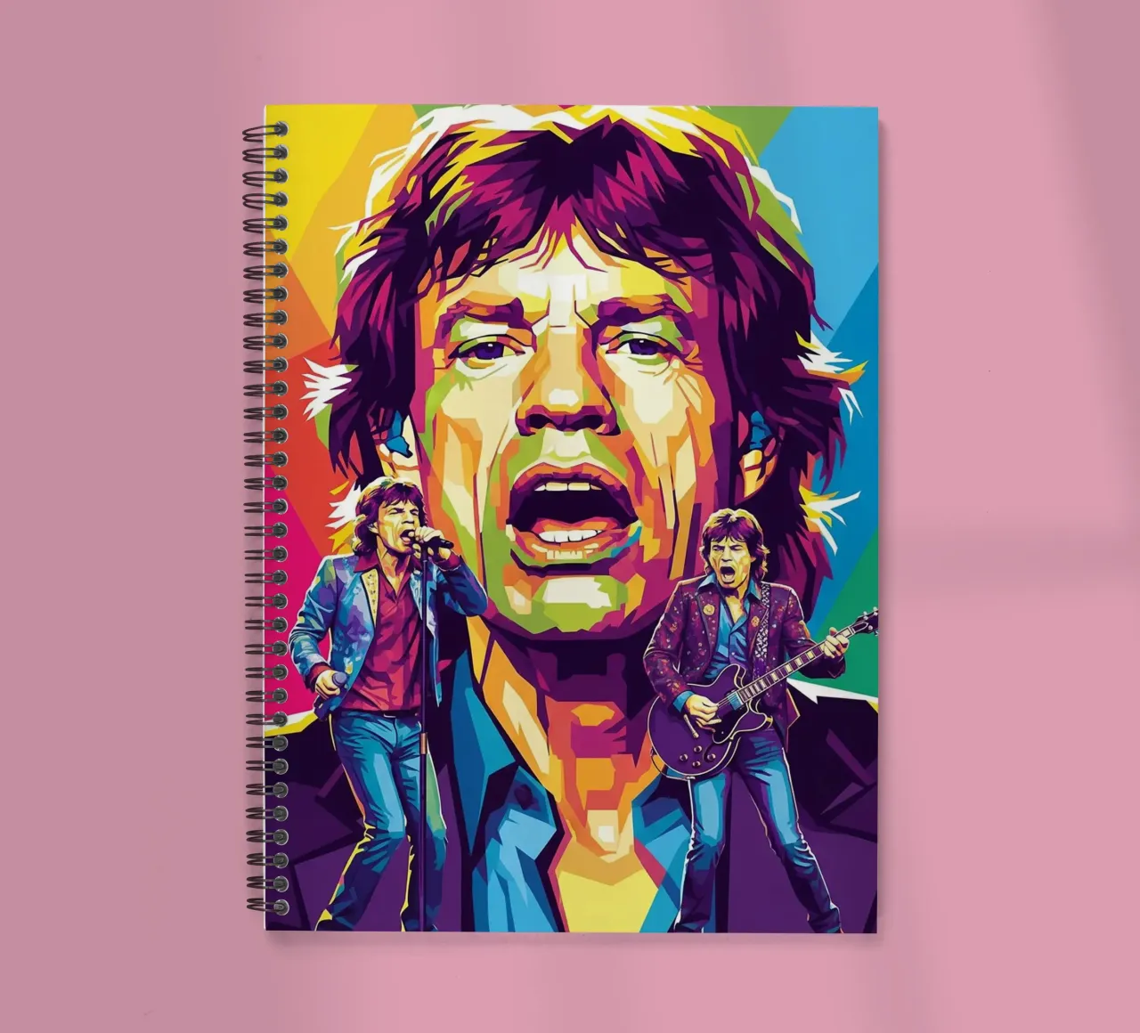 Mick Jagger performance (1) diario ad anelli da Hantamrata