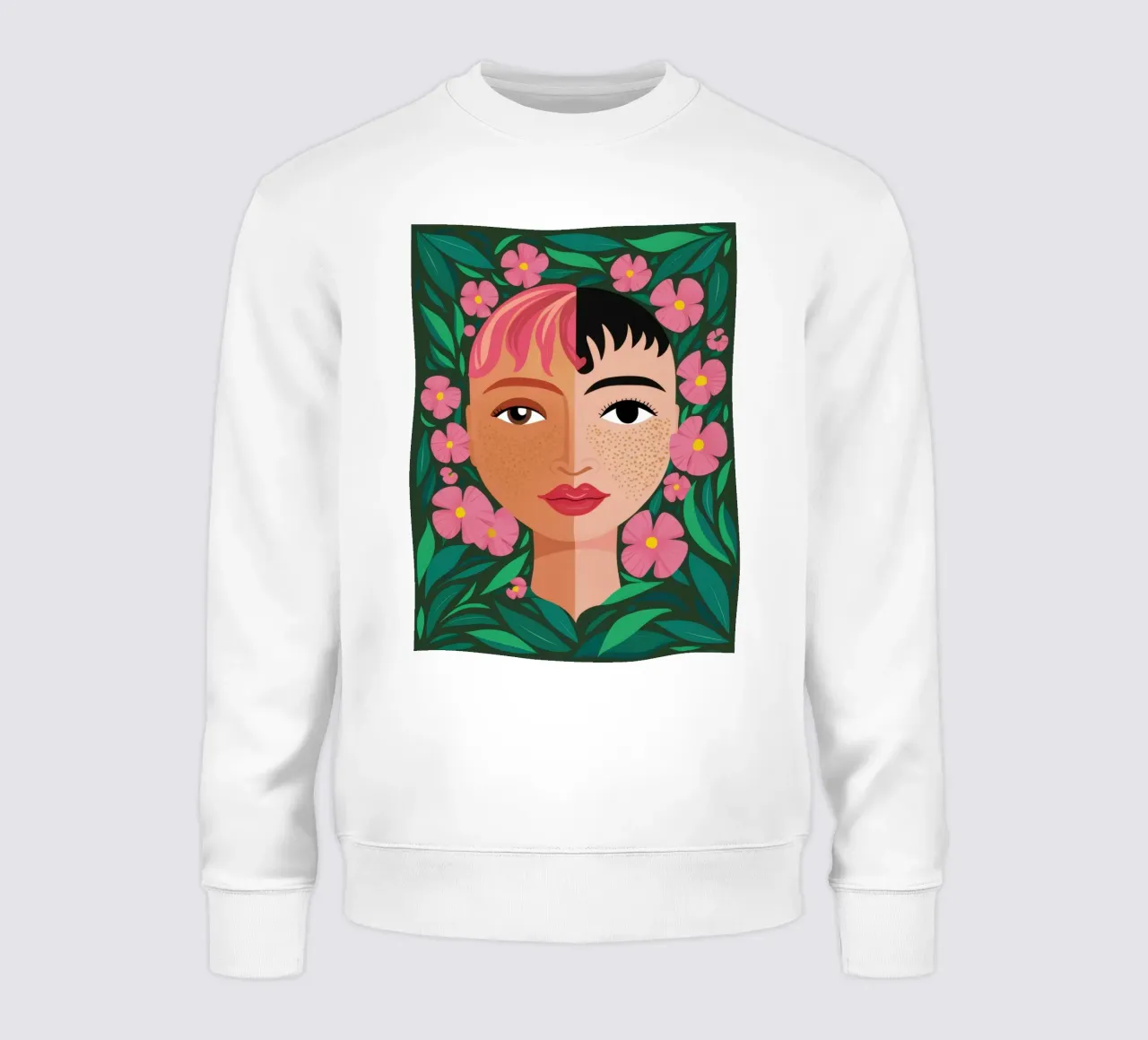 Fanciulla incoronata di fiori felpa da Line Fable