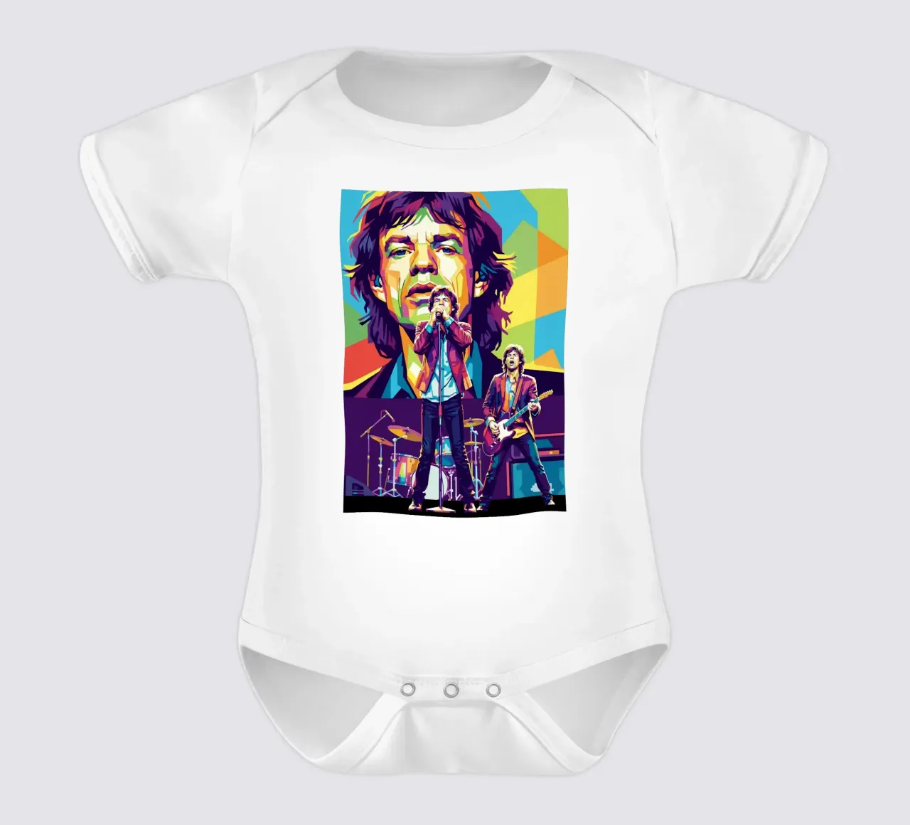 Mick Jagger performance (2) body neonato maniche corte da Hantamrata