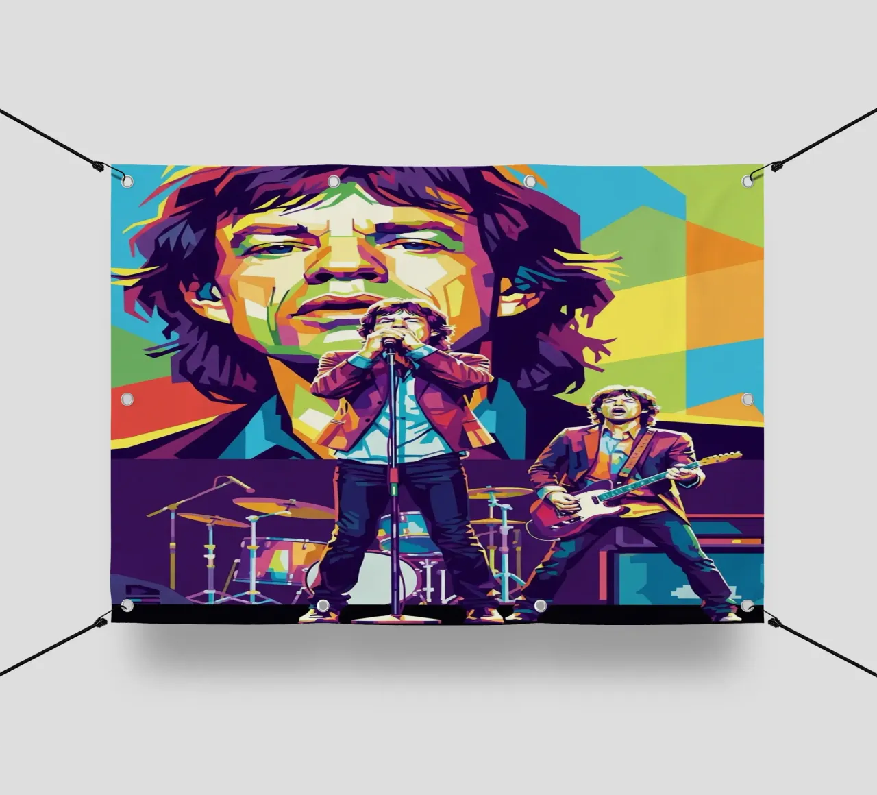 Mick Jagger performance (2) telo in pvc da Hantamrata