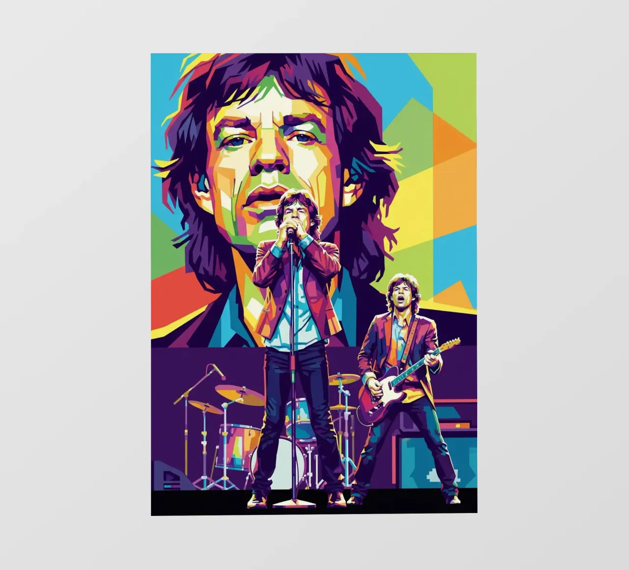 Mick Jagger performance (2) telo in pvc da Hantamrata