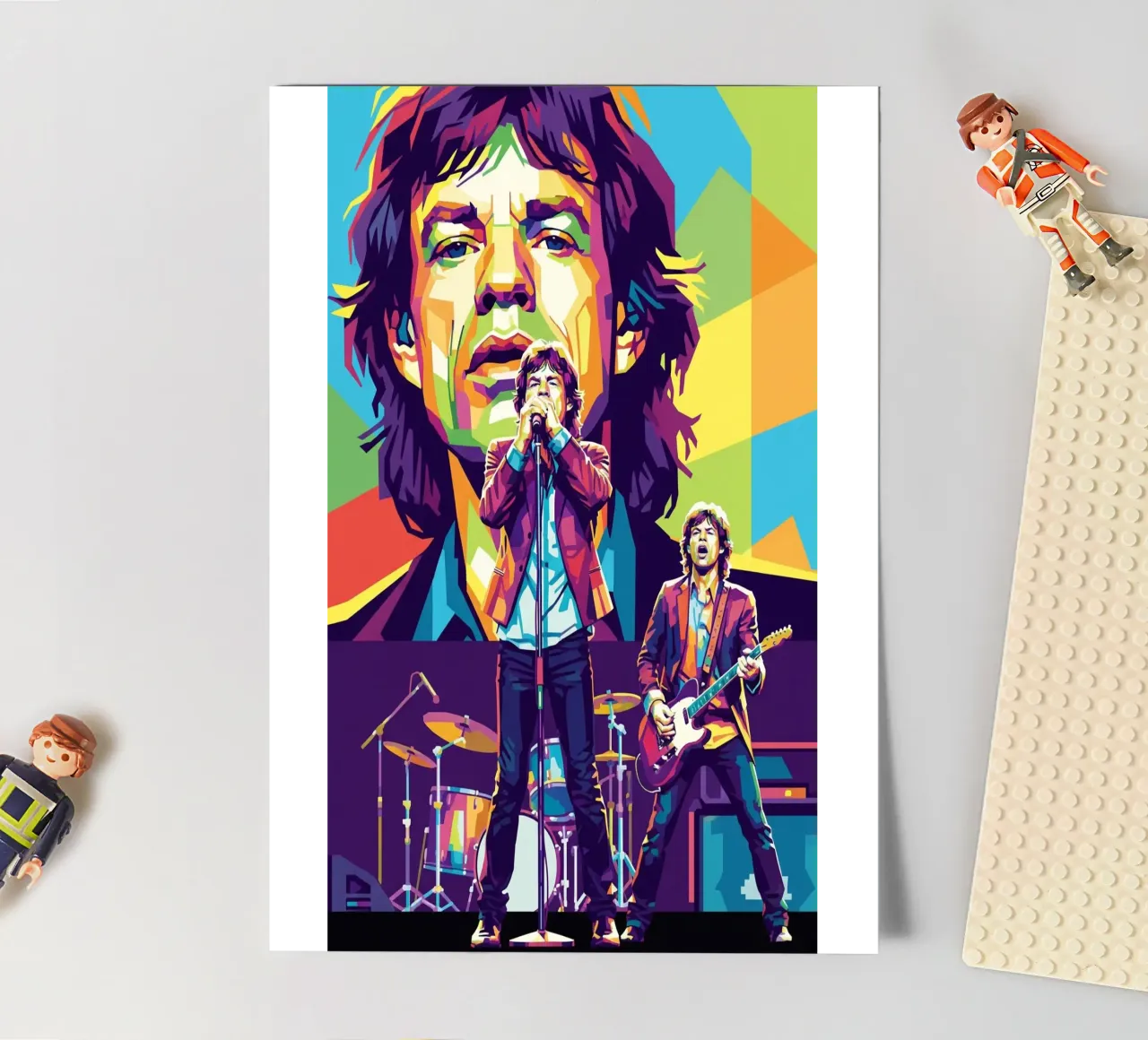 Mick Jagger performance (2) foglio adesivo da Hantamrata