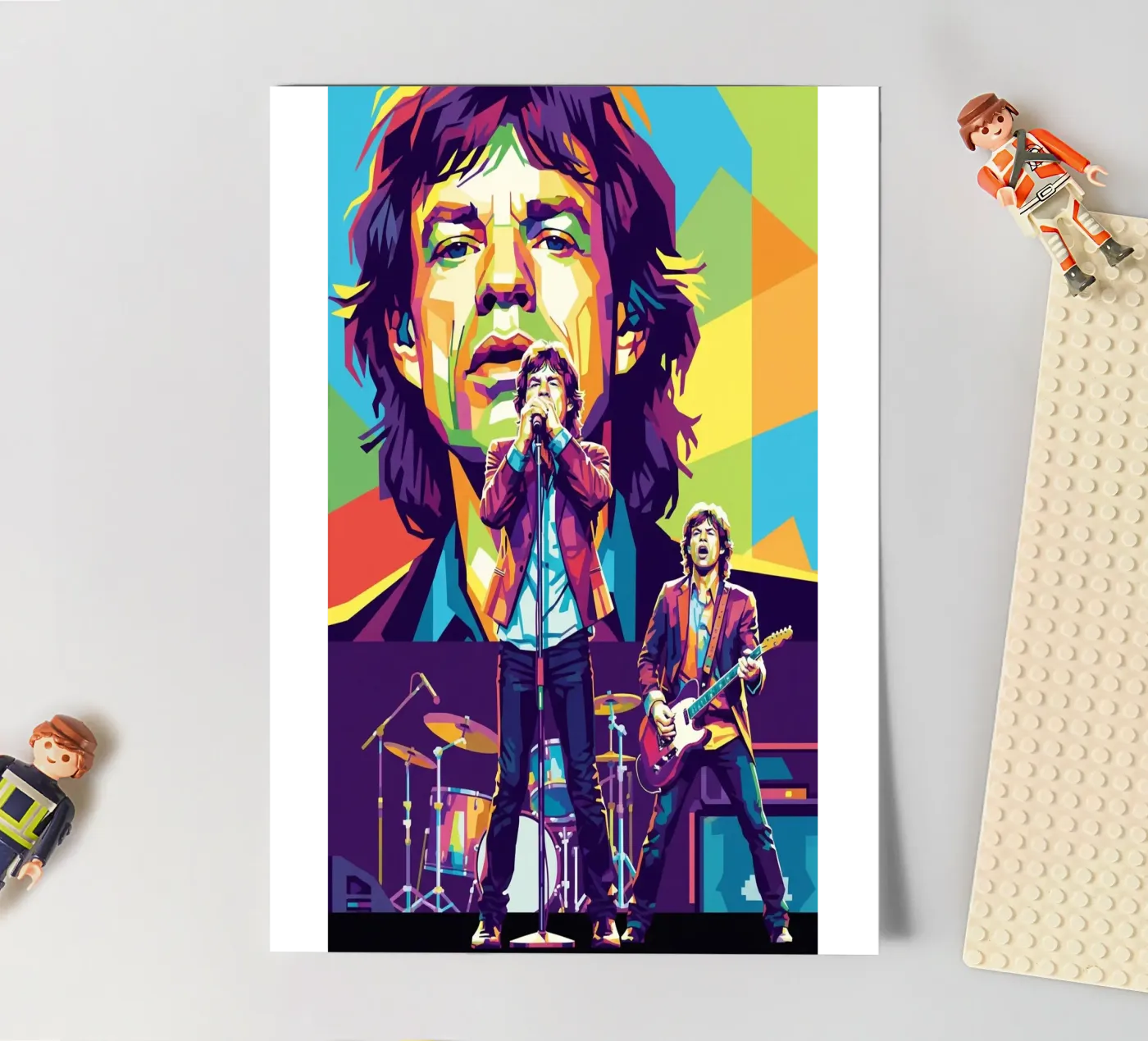 Mick Jagger performance (2) sticker sheet by Hantamrata