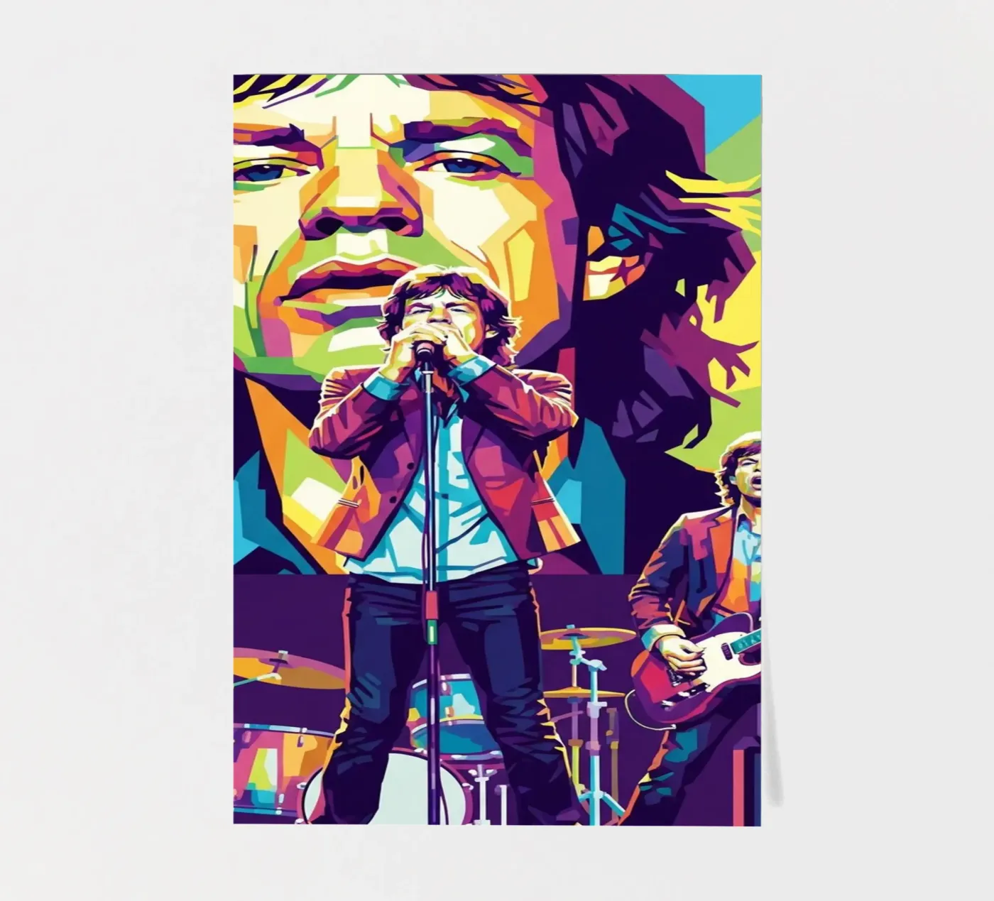 Mick Jagger performance (2) sticker sheet by Hantamrata