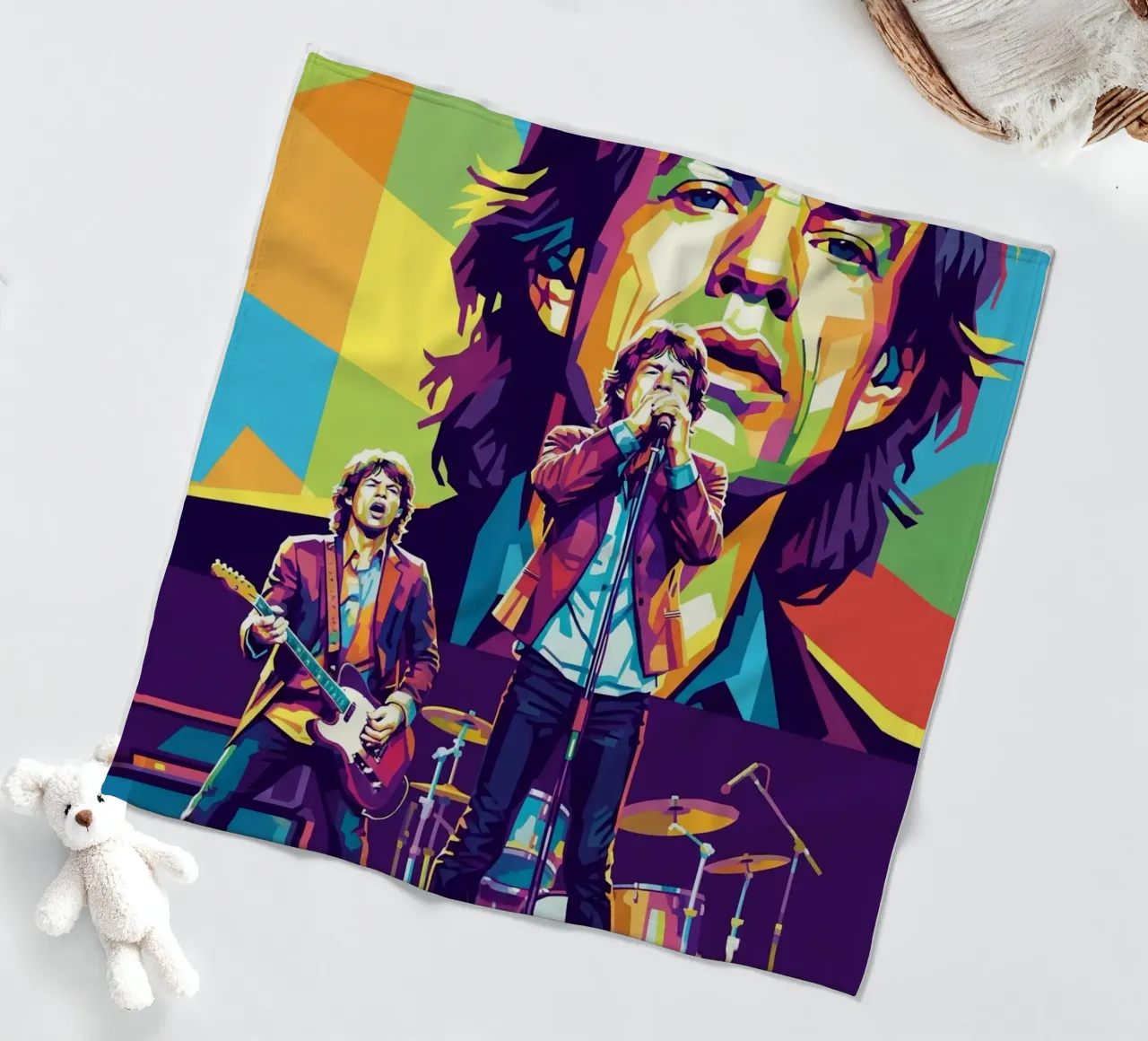 Mick Jagger performance (2) coperta in pile da Hantamrata